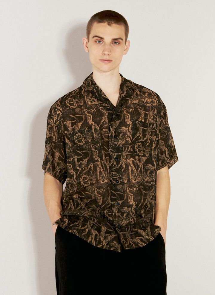 Vivienne Westwood o1y0525 Patterned Shirt in Brown Size US S / EU 44-46 / 1 - 1 Thumbnail