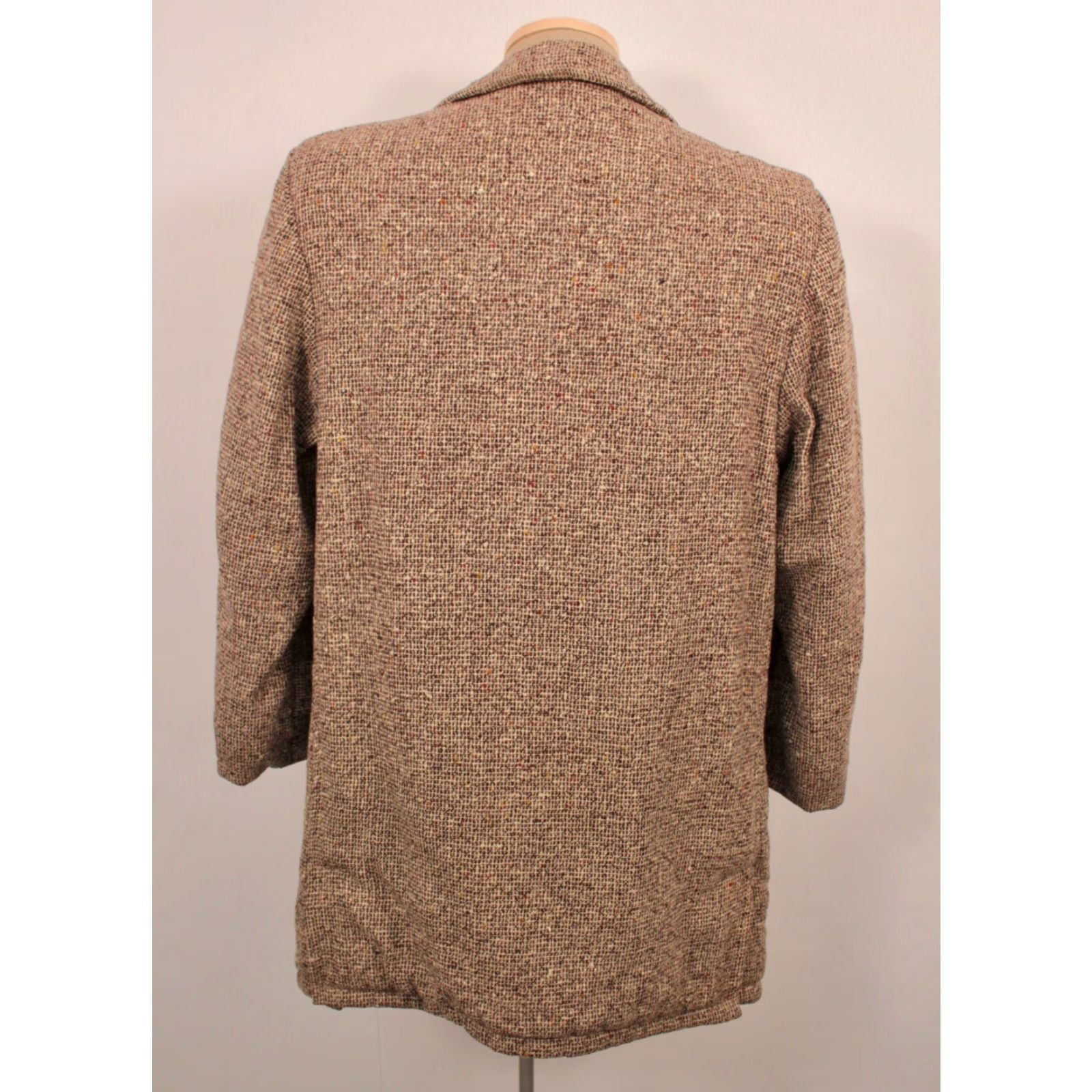 Vintage VINTAGE VTG Men's 50s Brown Tweed Car Coat Sz 36 1950s Wool Bond Style Manor Milium Size US S / EU 44-46 / 1 - 2 Thumbnail