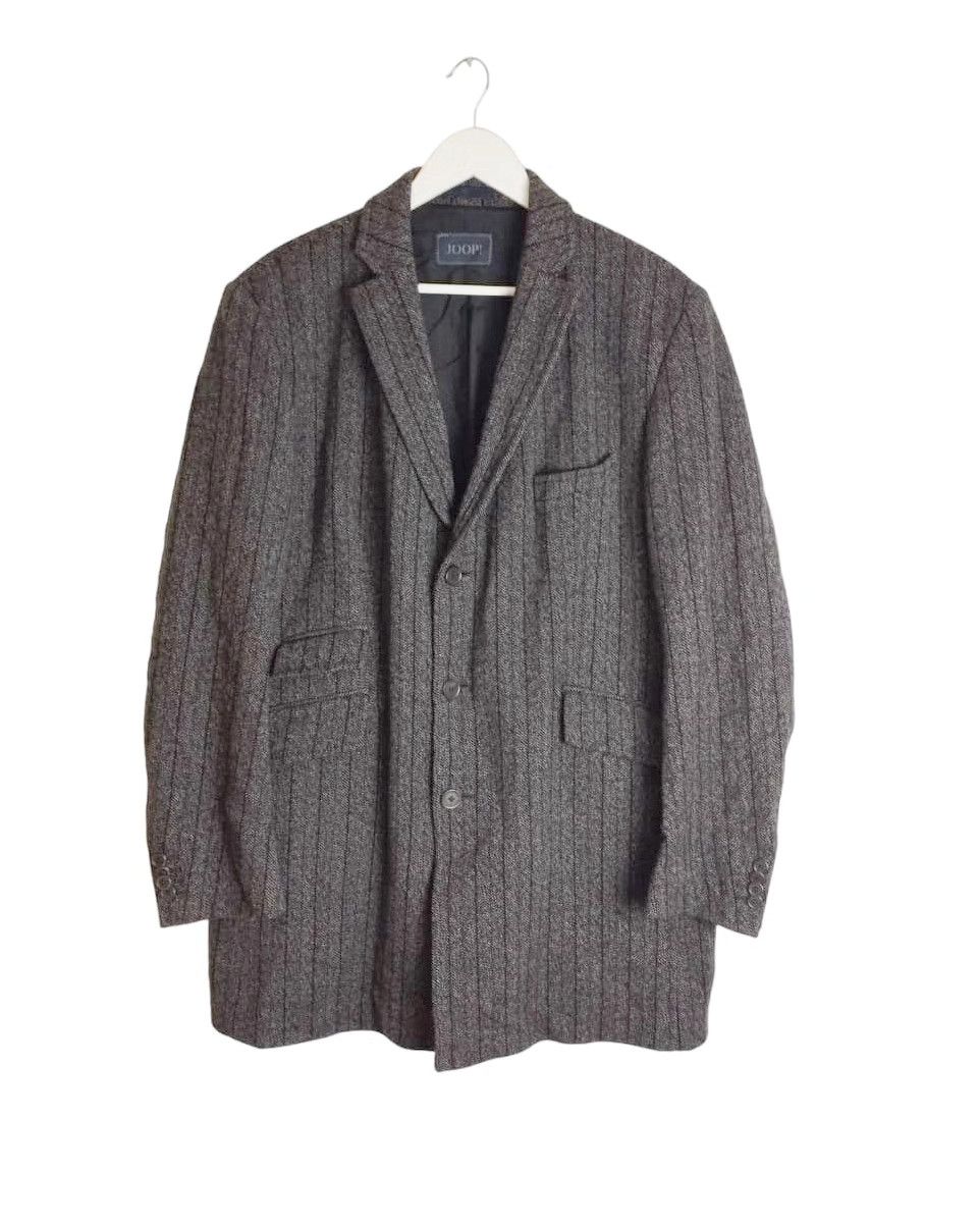 image of Vintage Joop Wool Coat Size 54 in Grey, Men's
