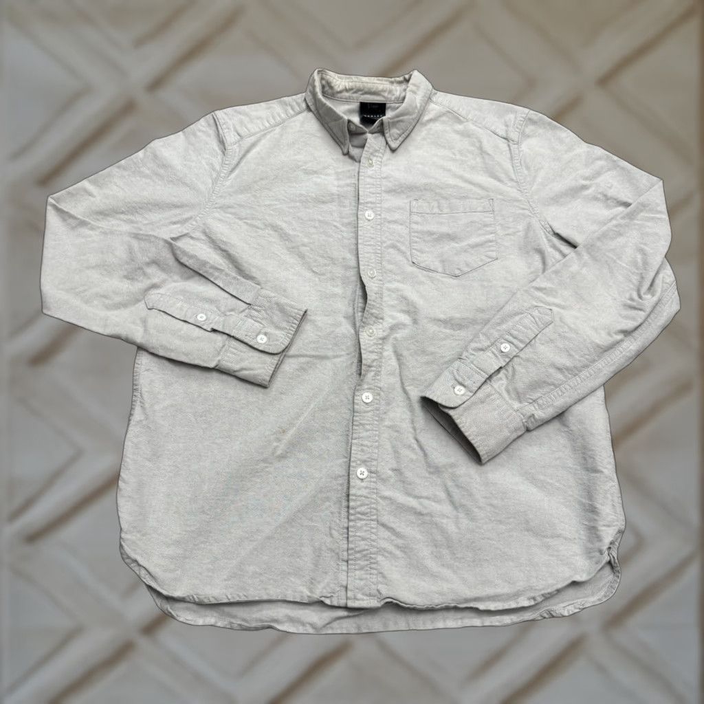Oakley Oakley Shirt Mens M Gray Button-Down Long Sleeve Cotton Oxford Classic, Outdoor, Preppy, Lightweight, Breathable, Pockets, Regular Fit Size US M / EU 48-50 / 2 - 1 Thumbnail