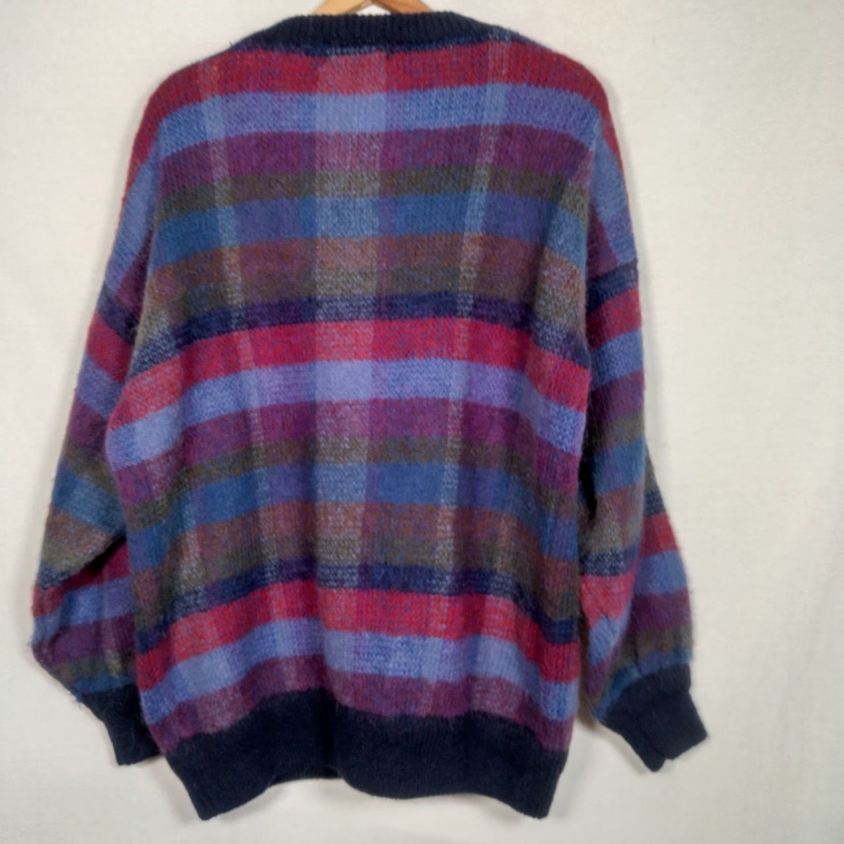 Vintage VINTAGE Colter Bay International Women's Cardigan Sweater M Long Sleeve Knit Striped Mohair Blend Fall Winter Casual Size M / US 6-8 / IT 42-44 - 2 Thumbnail