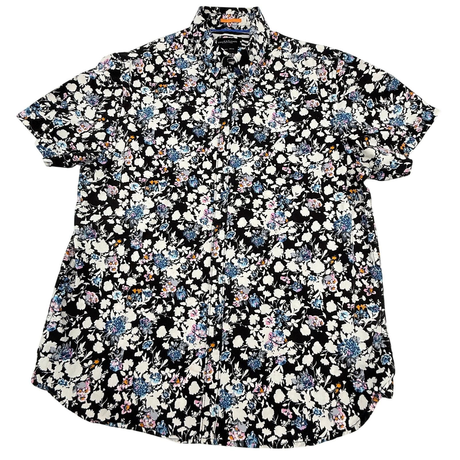 Denim & Flower Denim & Flower Floral Short Sleeve Button Down Shirt Size US L / EU 52-54 / 3 - 2 Thumbnail