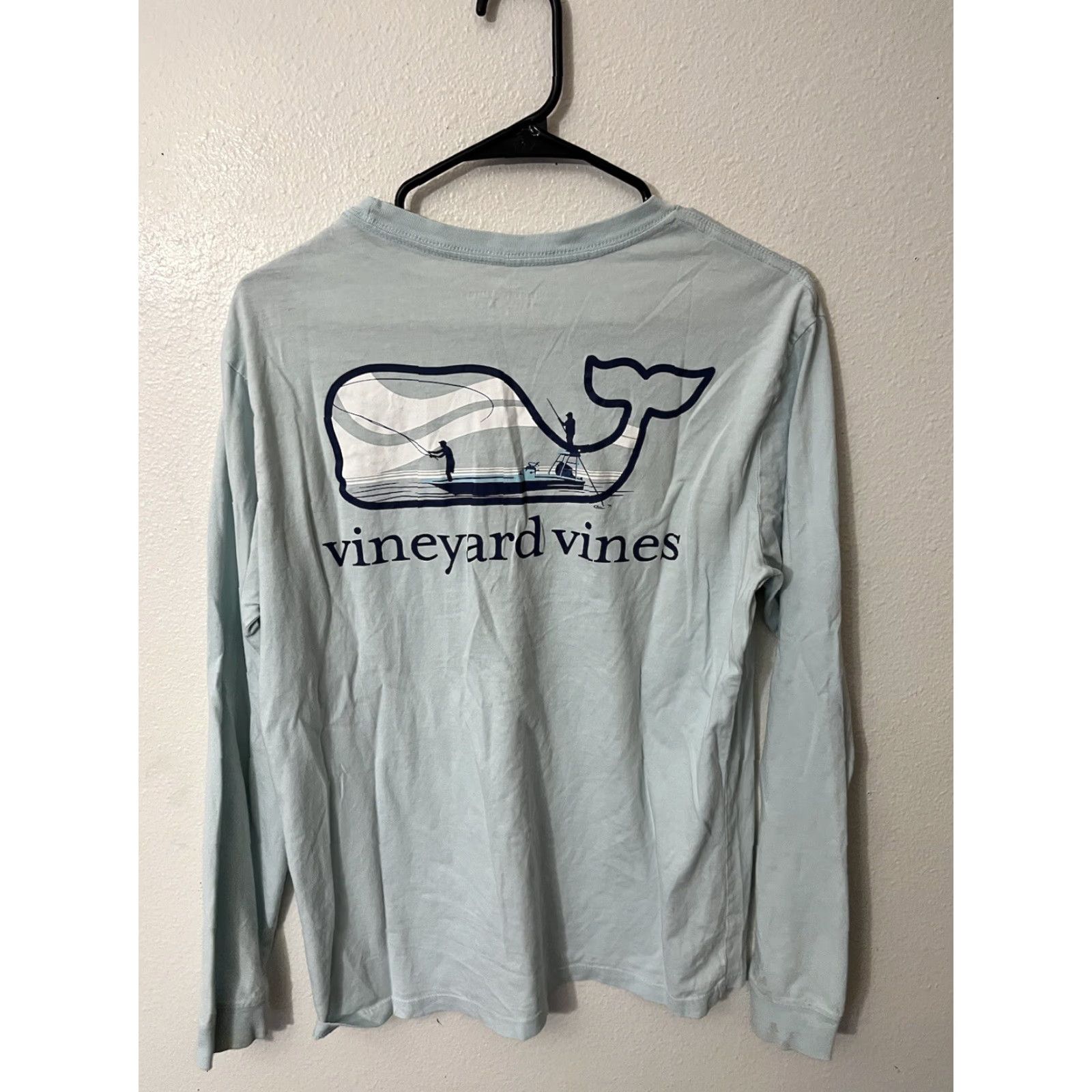 Vineyard Vines VINTAGE Vineyard Vines T-Shirt Logo Long Sleeve Blue Mens Small Tee Light Blue Logo 90s Holidays Men Size US S / EU 44-46 / 1 - 4 Thumbnail