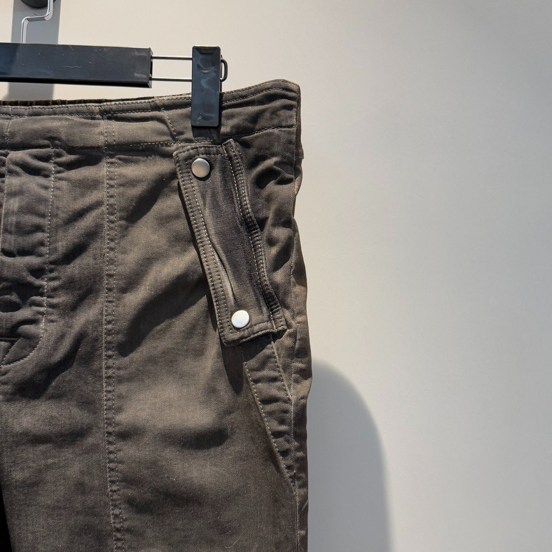 Rick Owens rick owens size l Side zipper waxed pants 2501-Nextarrow Size US 32 / EU 48 - 3 Thumbnail