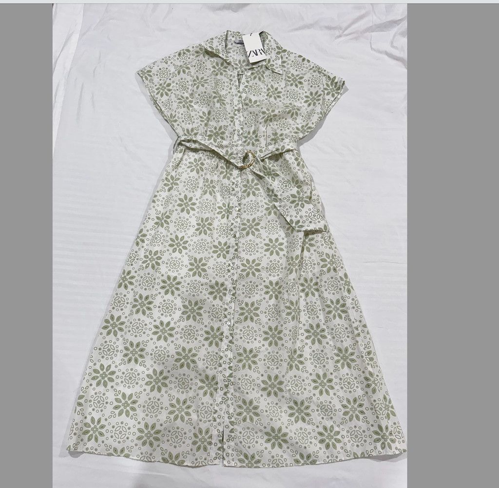 Zara Zara Rubberized embroidery midi dress Size M Size M / US 6-8 / IT 42-44 - 5 Thumbnail