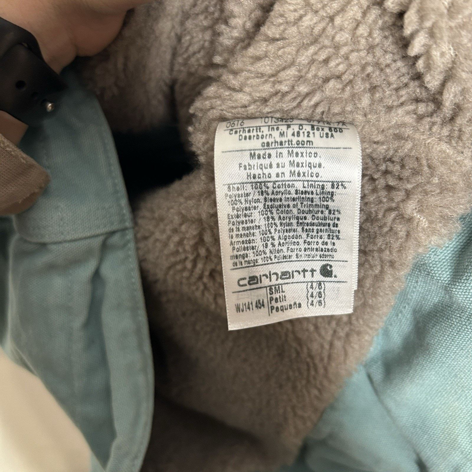 Carhartt Y2K Carhartt Sherpa-Lined Detroit Jacket “Seaglass” WJ141 Size S / US 4 / IT 40 - 8 Thumbnail