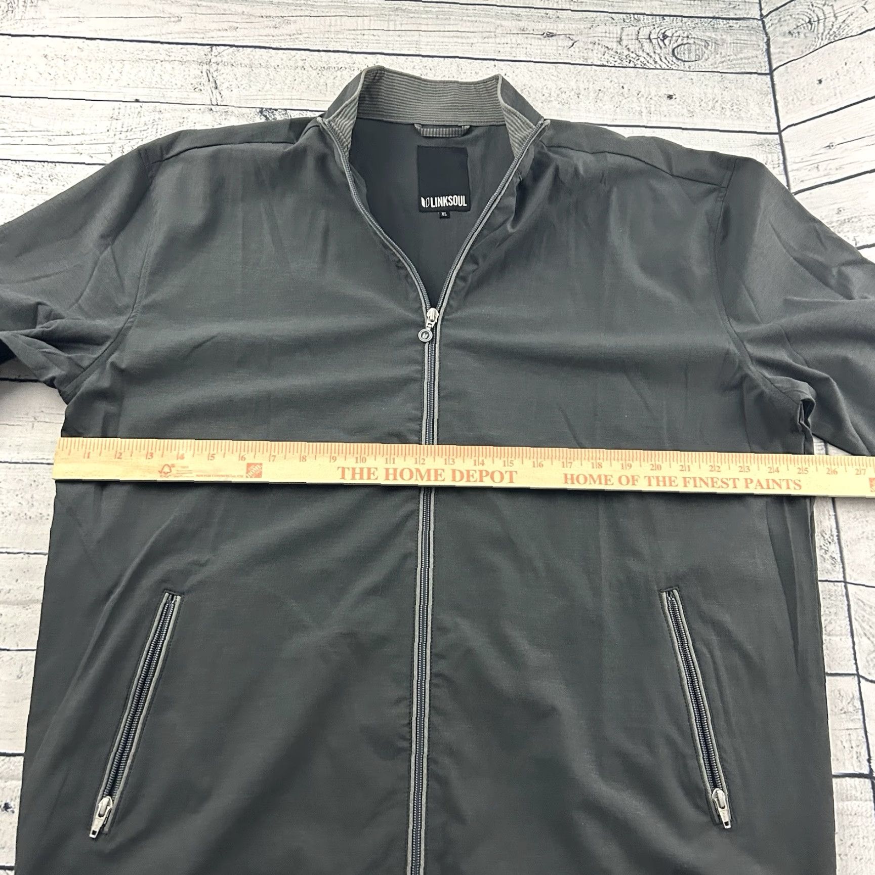 Vintage Linksoul Full Zip Windbreaker Jacket Men's XL Gray Golf Activewear Windbreaker Full Zip Size US XL / EU 56 / 4 - 5 Thumbnail