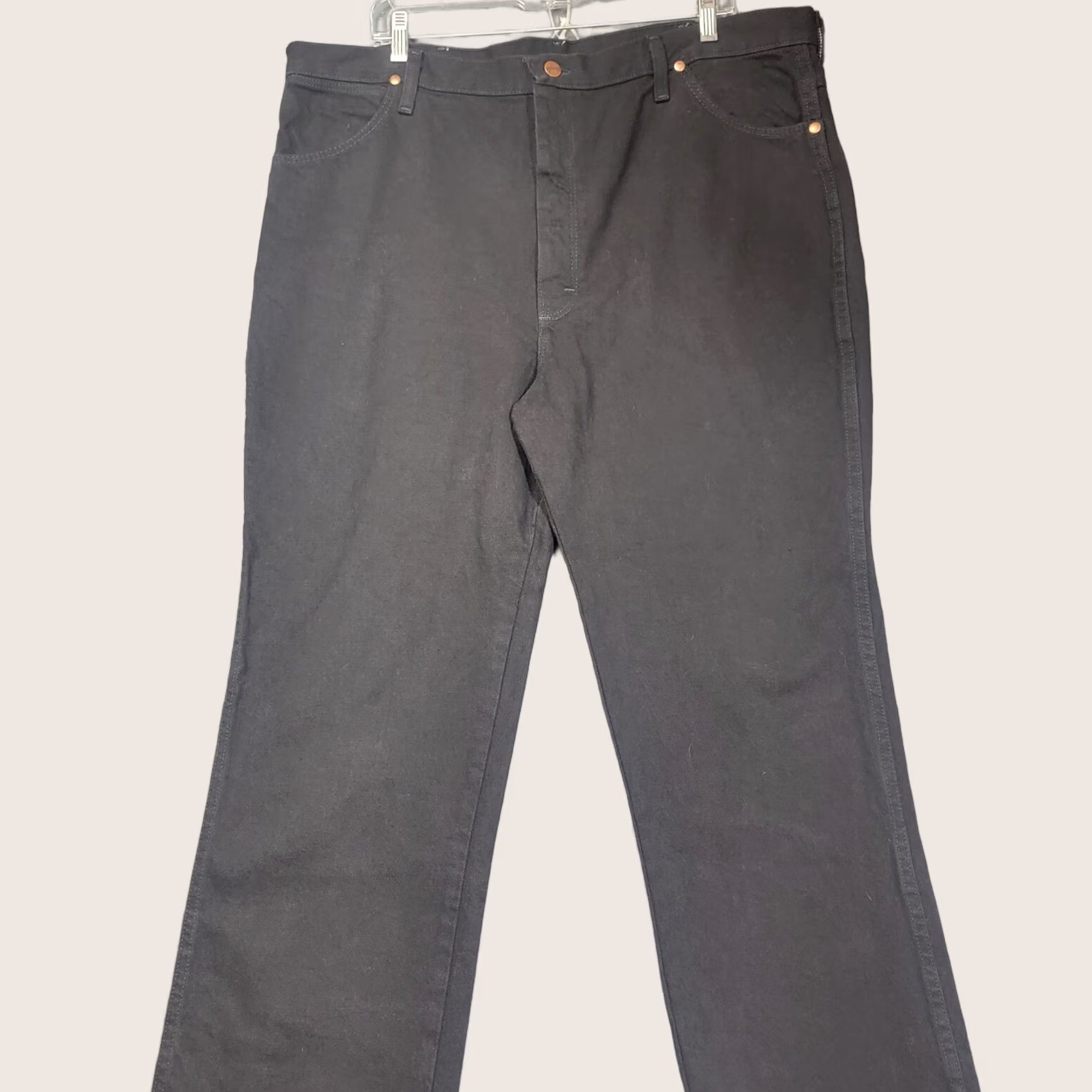 Wrangler Wrangler Cowboy Cut Jeans 40x30 Slim Bootcut Black Denim 936WBK Mens Regular 5-Pocket Comfort Rise Mid 40 Waist Inseam 30 Mens Jeans Black Size US 40 / EU 56 - 1 Thumbnail