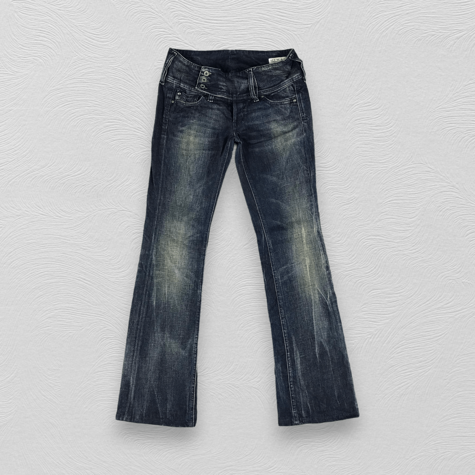 image of Diesel Jeans Dark Wash Flare Denim Kj1239 in Faded, Men's (Size 26)