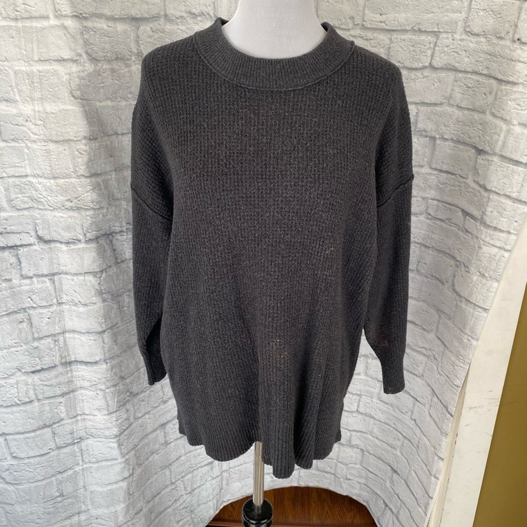 American Eagle Outfitters Aerie women S drop shoulder crewneck Longsleeve waffle print Size S / US 4 / IT 40 - 1 Thumbnail