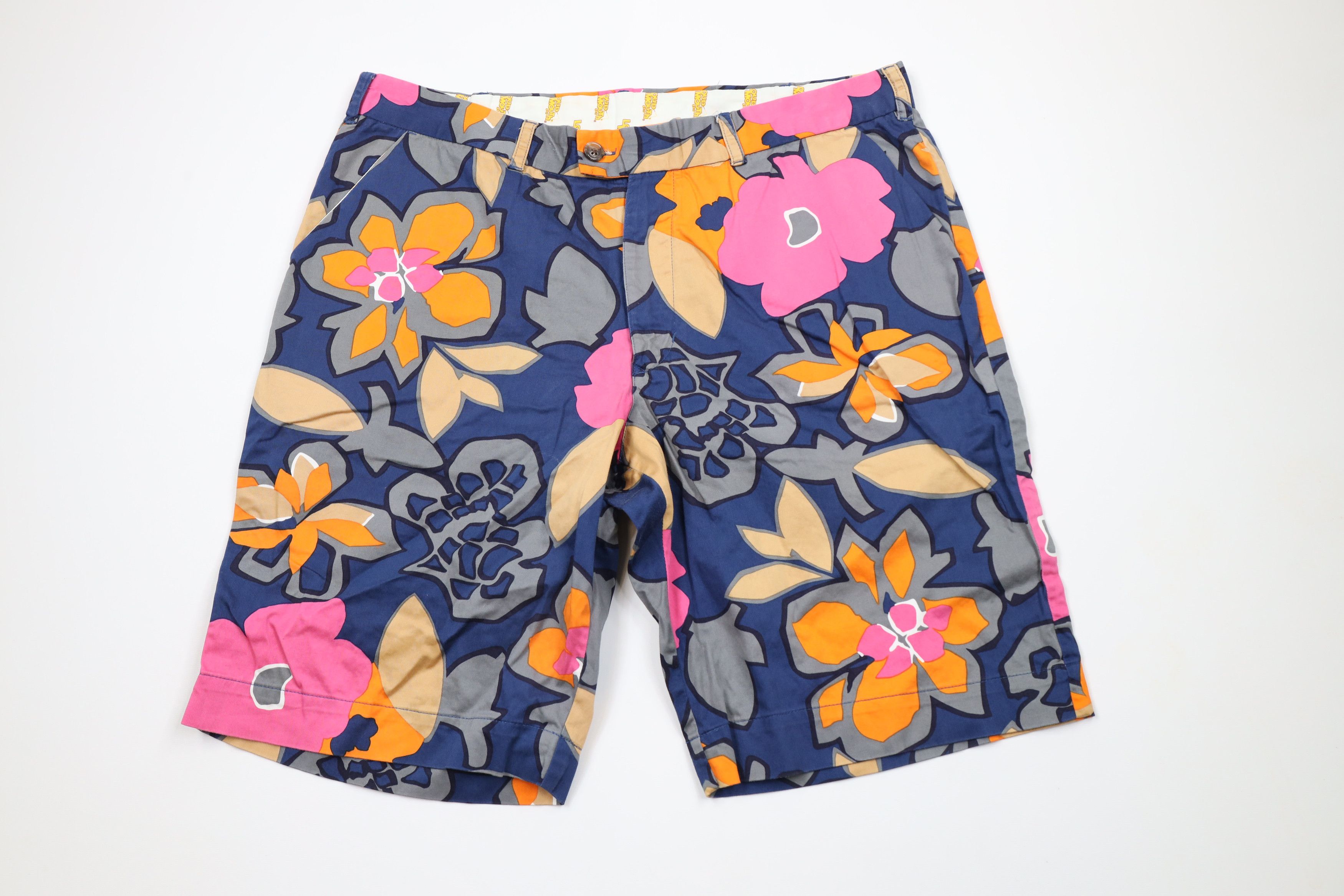 Vintage Loudmouth Golf Flower All Over Print Stretch Chino Shorts Size US 38 / EU 54 - 1 Thumbnail