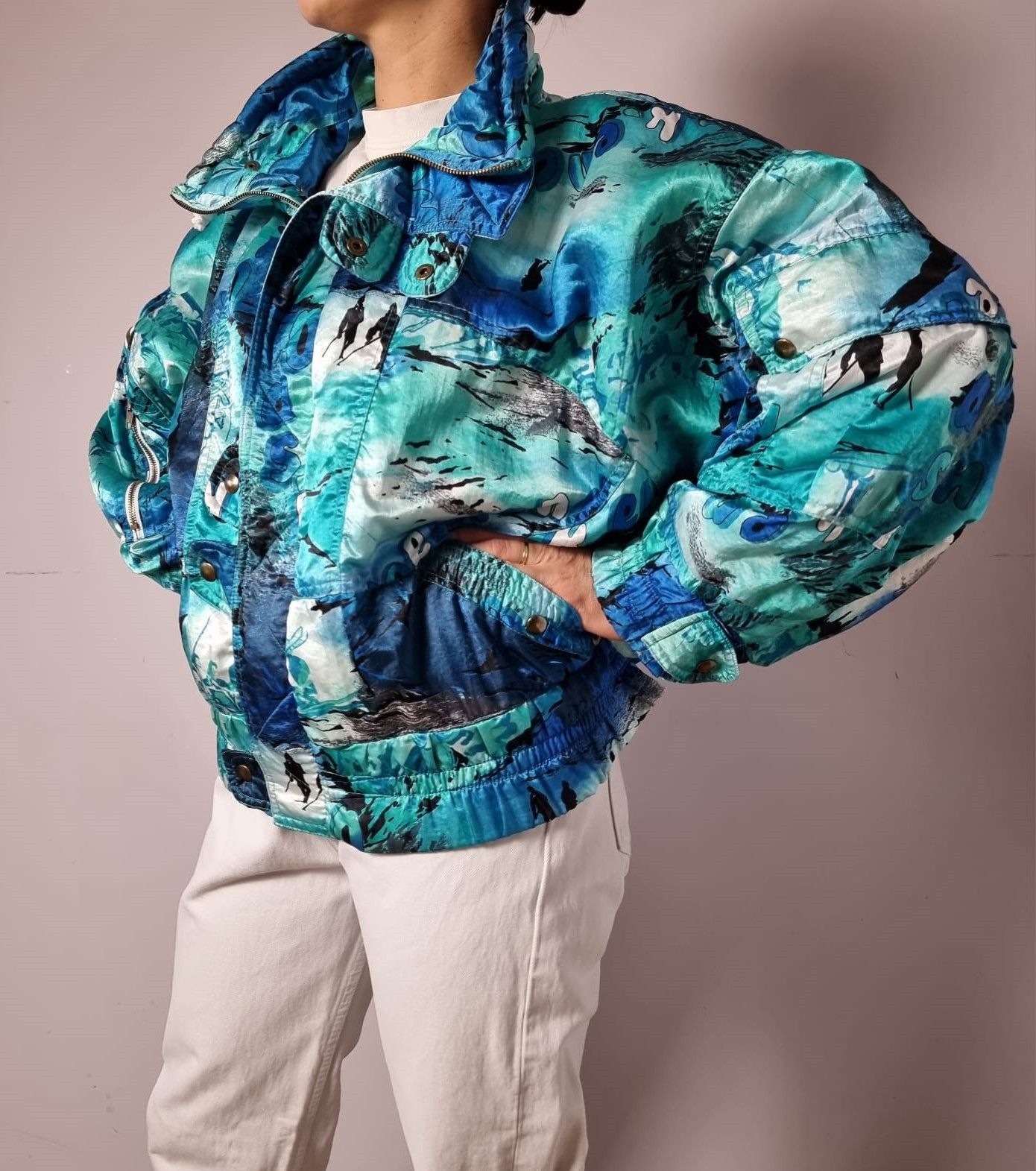 Japanese Brand × Vintage vintage cropped boxy bomber light jacket S M L womens Size S / US 4 / IT 40 - 1 Thumbnail