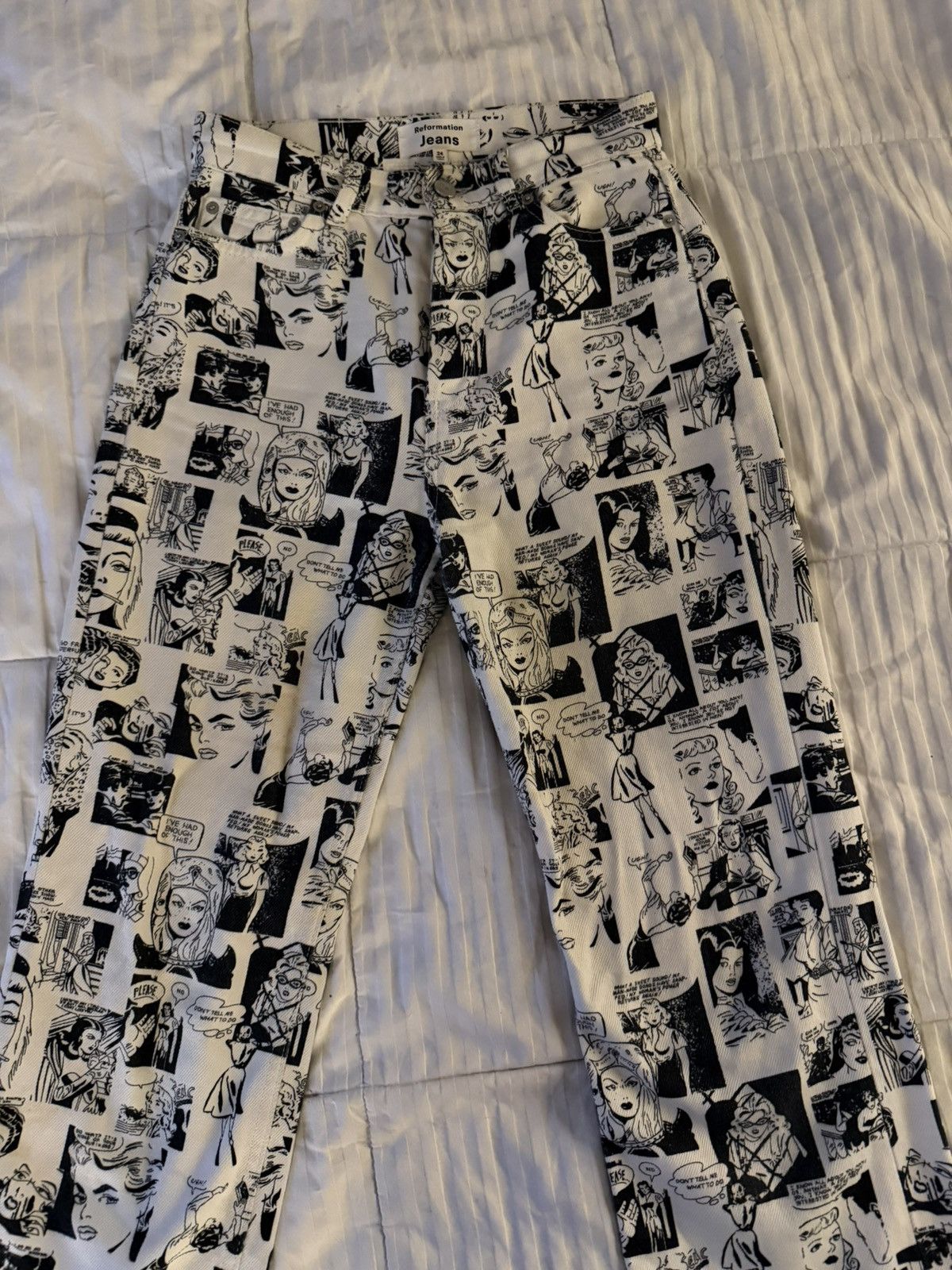 Reformation Reformation Comic Book Jeans Size 24" / US 00 / IT 34 - 1 Thumbnail