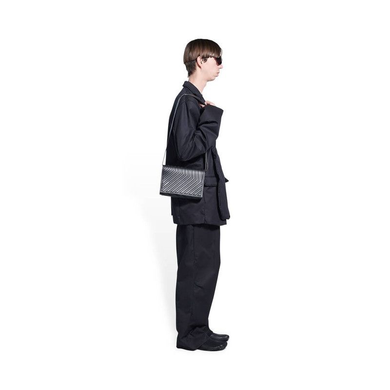 Balenciaga o1la1rc1a1125 Size: OS / Car Flap Bag With Strap in Black Size ONE SIZE - 2 Thumbnail