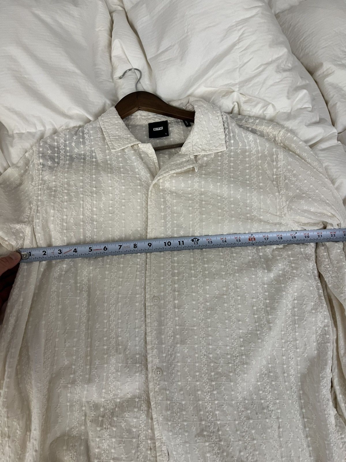 Kith kith white embroidered L/S thompson camp collar shirt Size US L / EU 52-54 / 3 - 9 Thumbnail