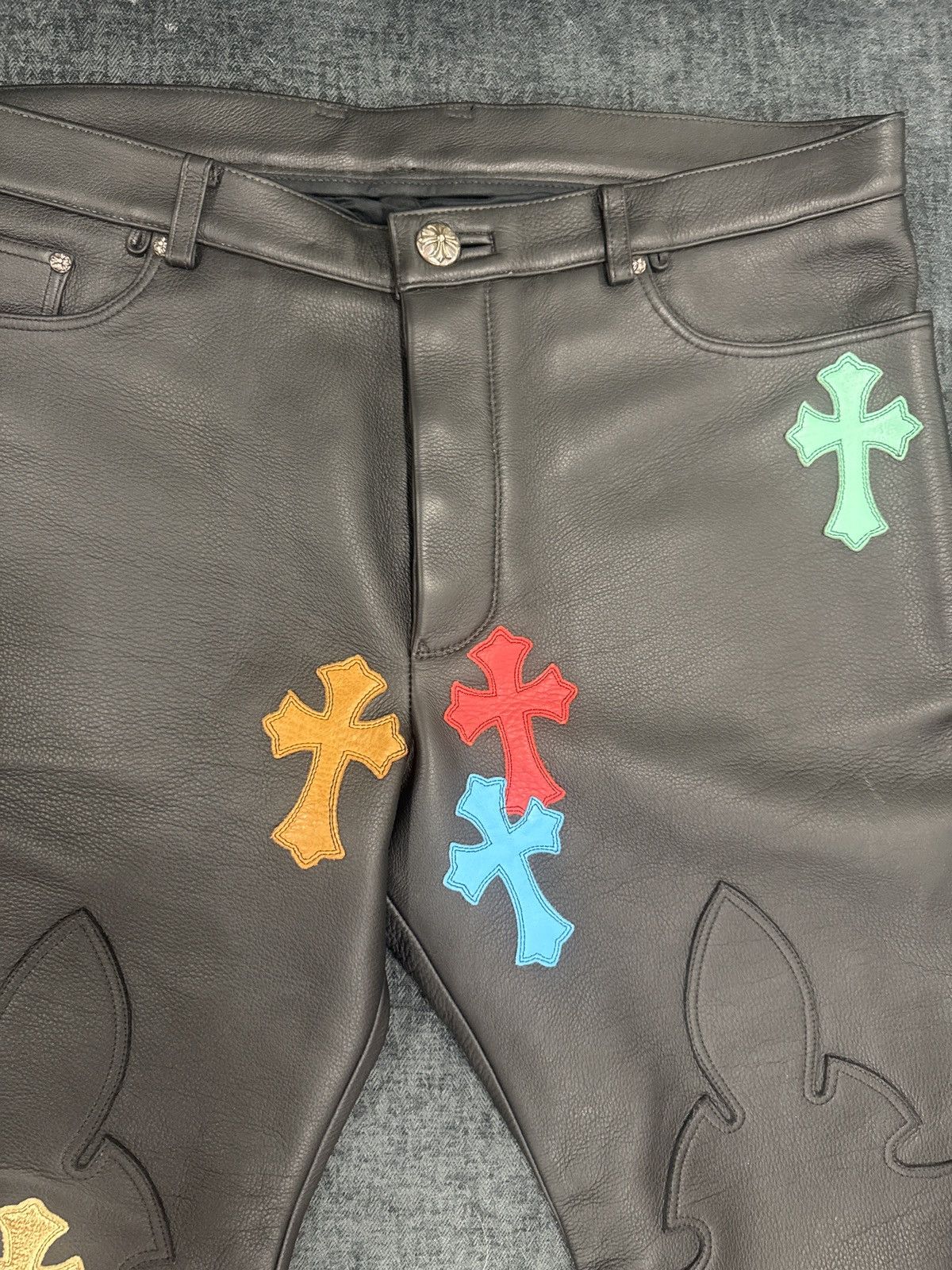 Chrome Hearts leather chrome hearts pants Size US 40 / EU 56 - 1 Thumbnail