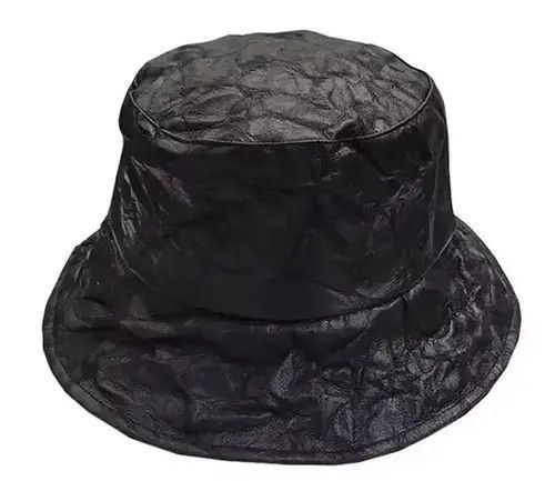 Other Retro punk crinkle pu leather bucket hat Size ONE SIZE - 4 Thumbnail