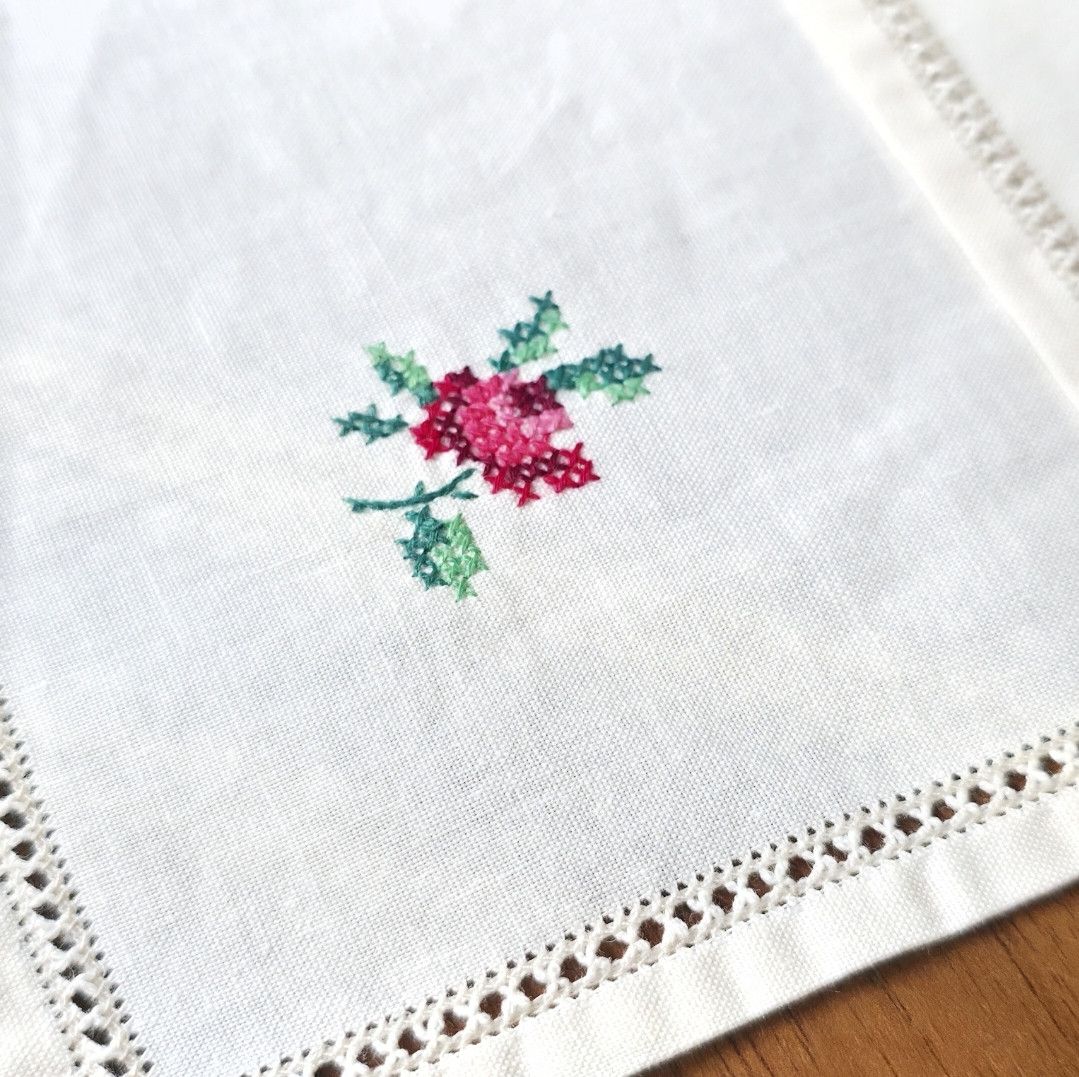 Vintage Vintage Linen Cotton Blend Napkin Set | 3 pcs Size ONE SIZE - 5 Thumbnail