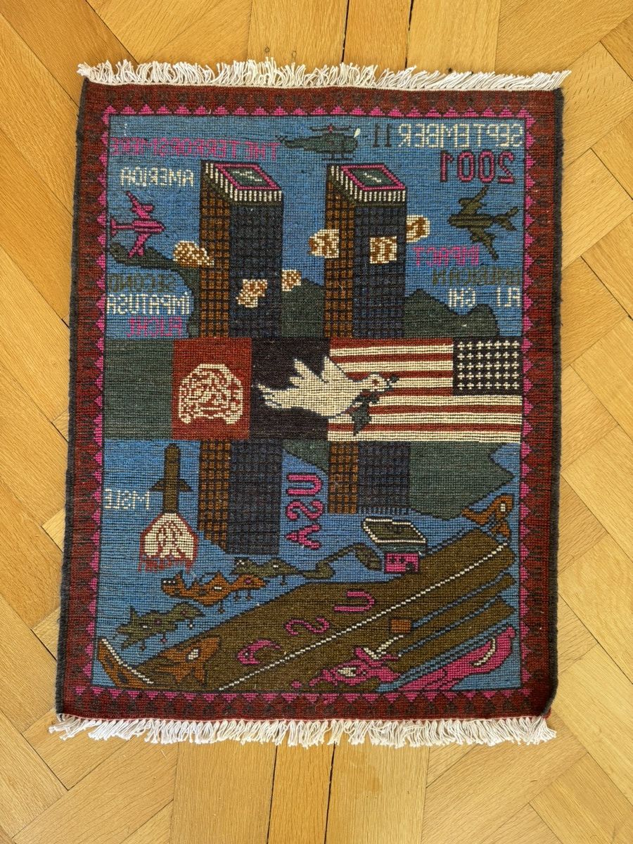 Other Afghan Handmade War Rug 9/11 Size ONE SIZE - 2 Thumbnail