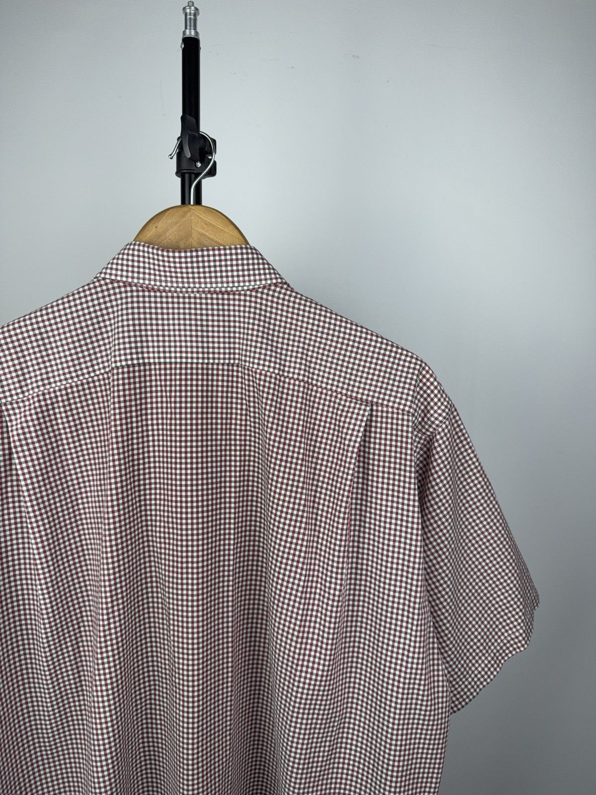 Designer × Lacoste × Vintage Lacoste Red Gingham Check Shirt Short Sleeve 100% Cotton Size US L / EU 52-54 / 3 - 7 Thumbnail