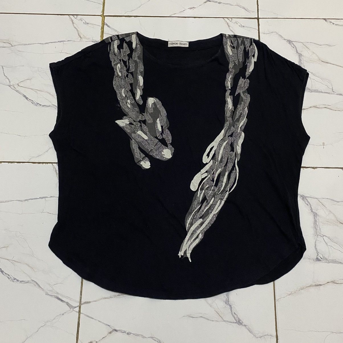 Issey Miyake 90s Tsumori Chisato by Issey Miyake “Printed” Tops Size M / US 6-8 / IT 42-44 - 3 Thumbnail