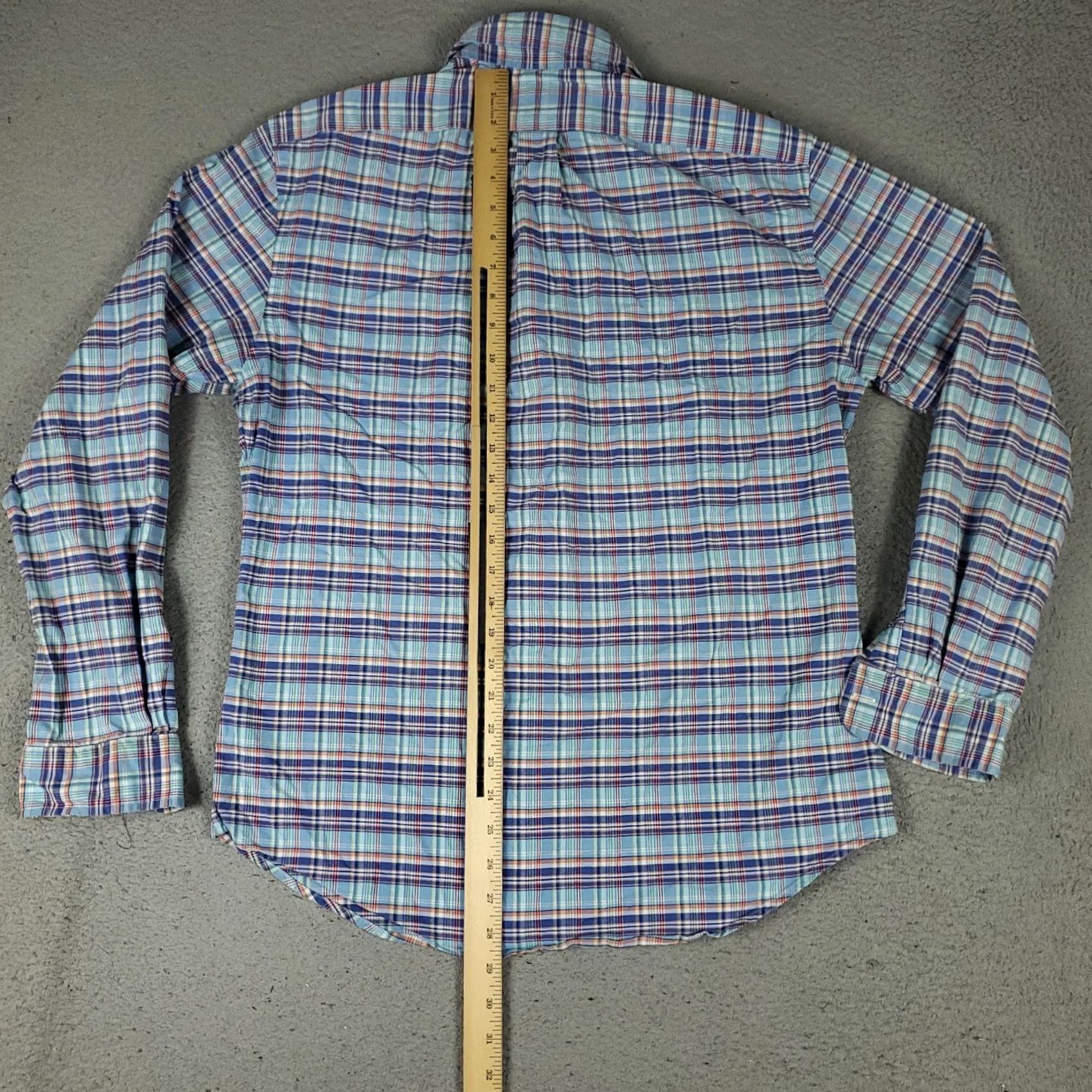 Ralph Lauren Ralph Lauren Shirt Mens Large Blue Plaid Slim Fit Button-Up Long Sleeve Polo Collar Classic American Preppy Size US L / EU 52-54 / 3 - 4 Thumbnail