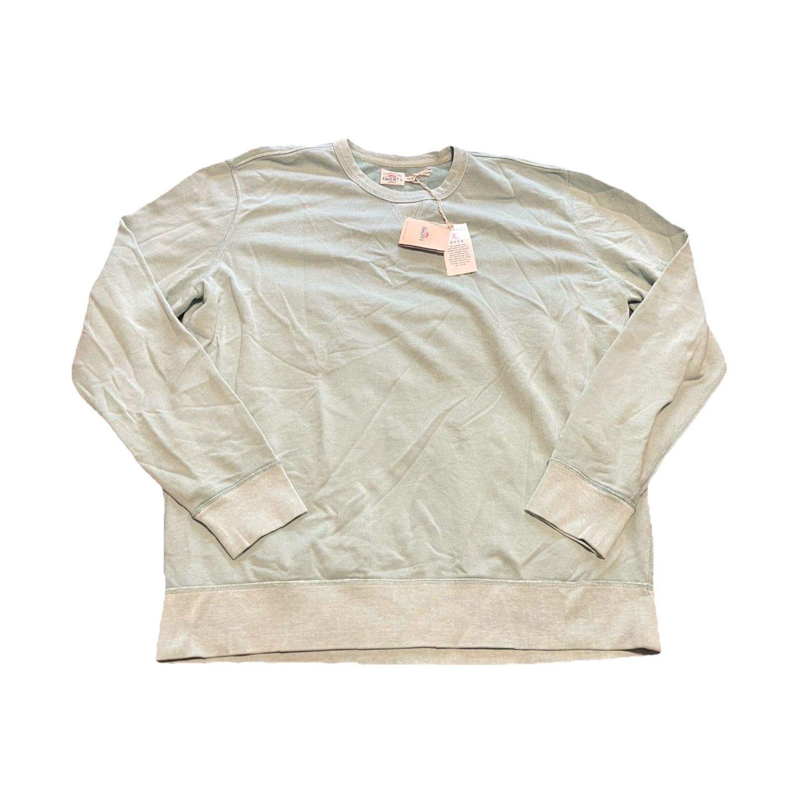Faherty VINTAGE Faherty Men's Crew Neck Sweatshirt in Mineral Jade 2XL All Seasons Activewear Size US XXL / EU 58 / 5 - 2 Thumbnail