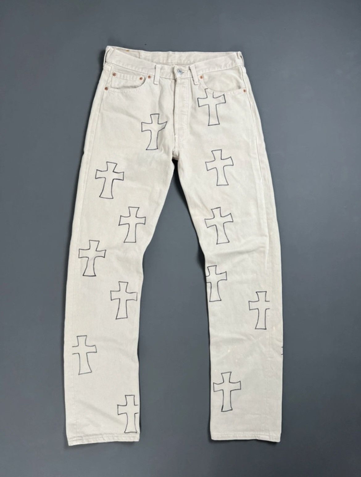 Levi's Levis Jeans (L) Chrome hearts inspired Size US 34 / EU 50 - 3 Thumbnail
