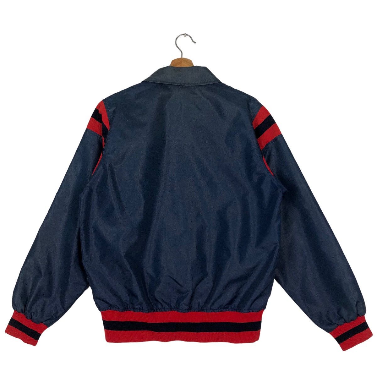 Japanese Brand 🔥Vintage Satin Bomber Jacket Descente Japan Made Big Logo Size US L / EU 52-54 / 3 - 7 Thumbnail