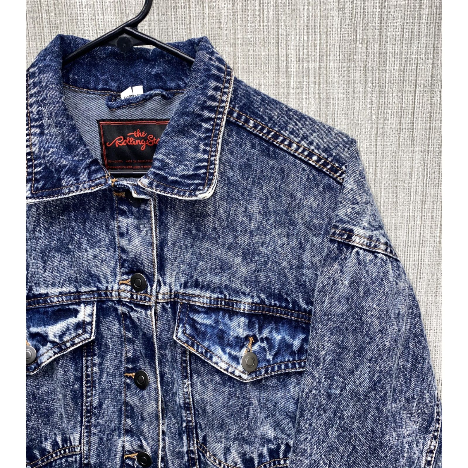 Denime The Rolling Stones Womens Denim Button Front Jean Jacket Size S Blue Size 28" / US 6 / IT 42 - 3 Thumbnail