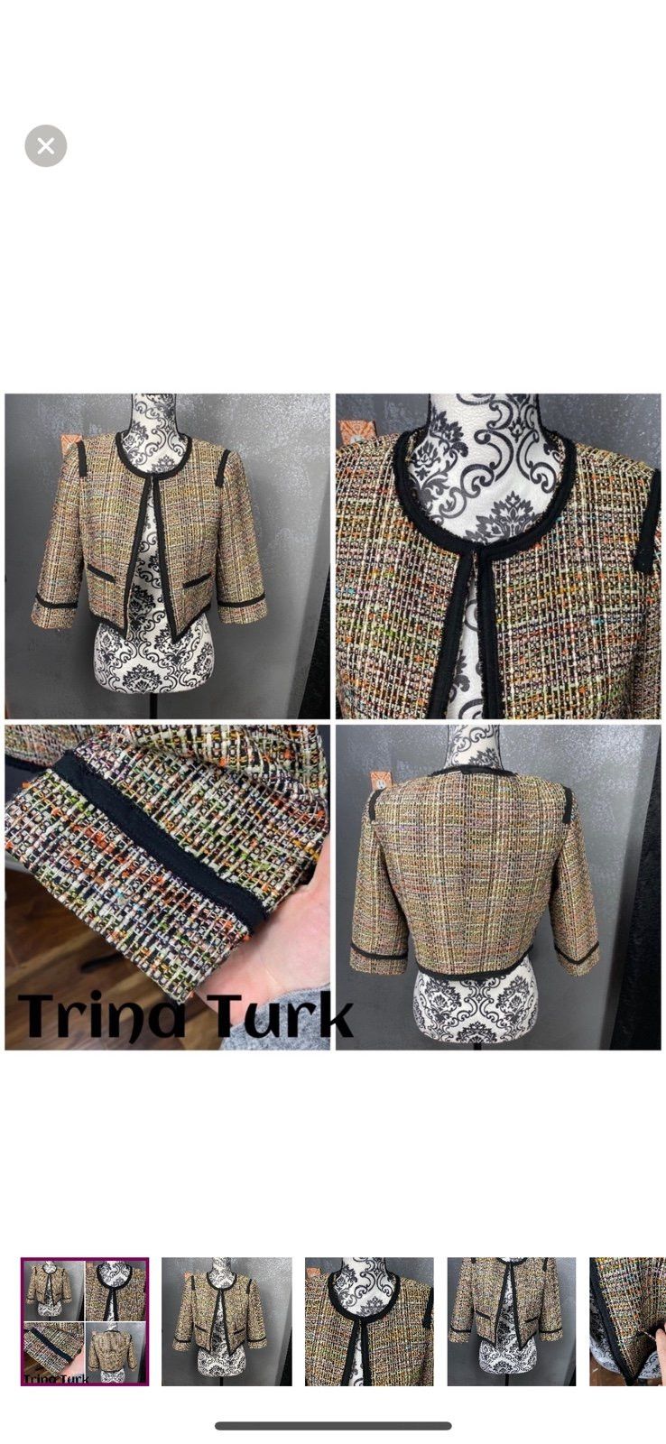 Trina Turk Trina Turk textured metallic evening work jacket blazer. B Size XS / US 0-2 / IT 36-38 - 1 Thumbnail