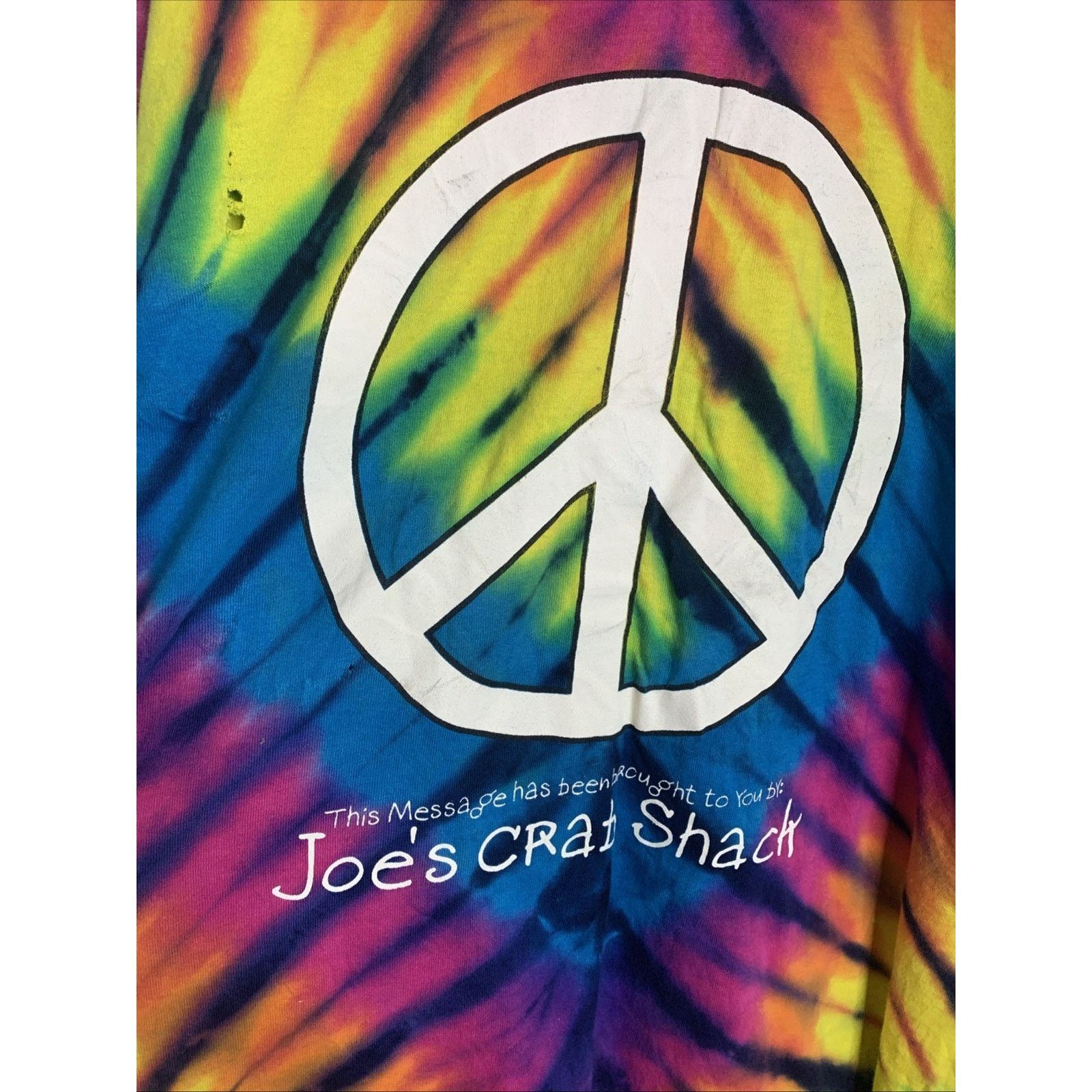 Fruit Of The Loom Vintage Joe's Crab Shack Tie Dye T-Shirt Single Stitch Size US L / EU 52-54 / 3 - 11 Thumbnail