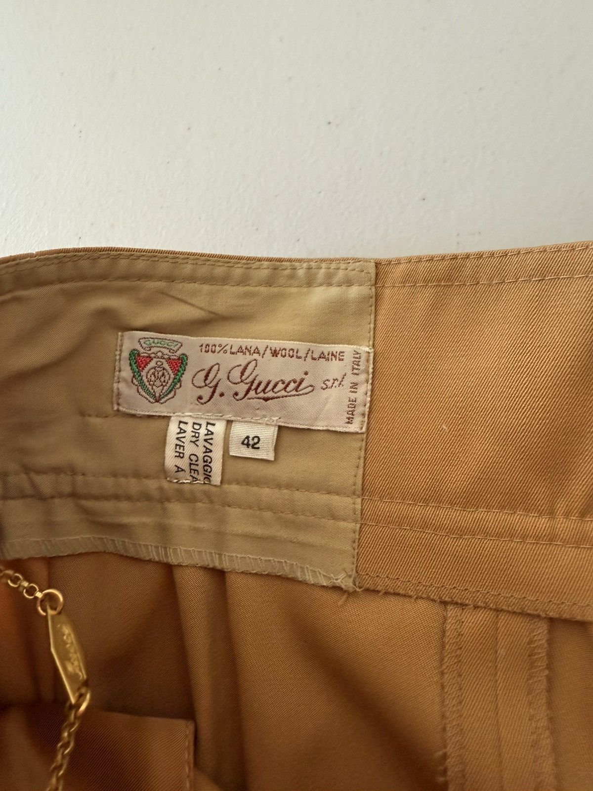 Gucci *RARE* Gucci Wool Tan Midi Skirt Size 28" / US 6 / IT 42 - 4 Thumbnail