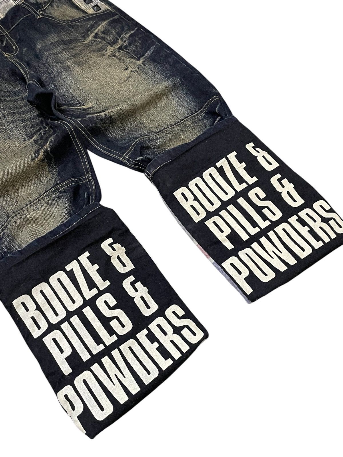 PPFM PPFM Booze & Pills & Powders Double Waist Mud Wash Jeans Size US 32 / EU 48 - 7 Thumbnail