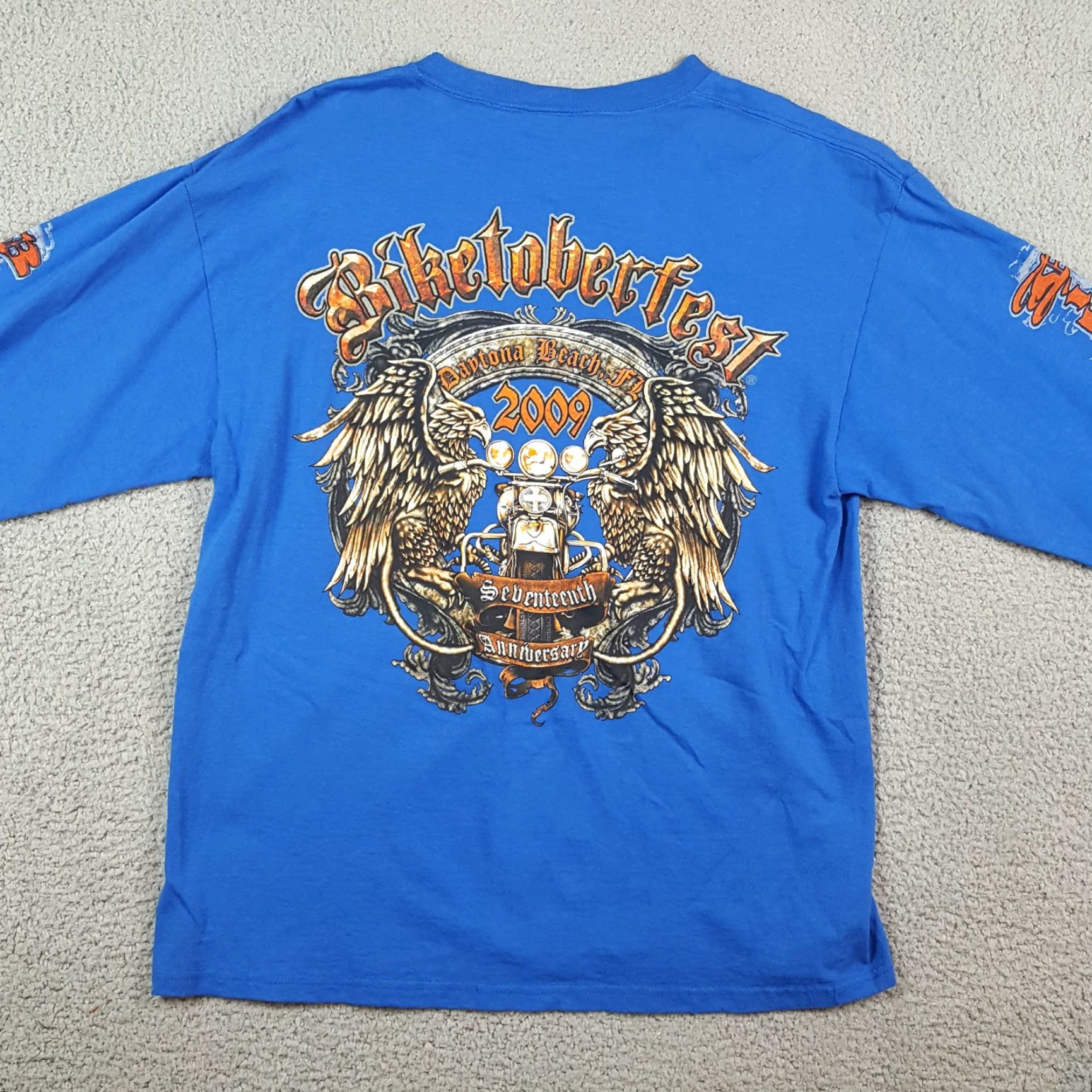 Delta VINTAGE Delta Men's Long Sleeve T-Shirt Motorcycle Biker 90s Blue Size L Outdoor Retro Size US L / EU 52-54 / 3 - 6 Thumbnail
