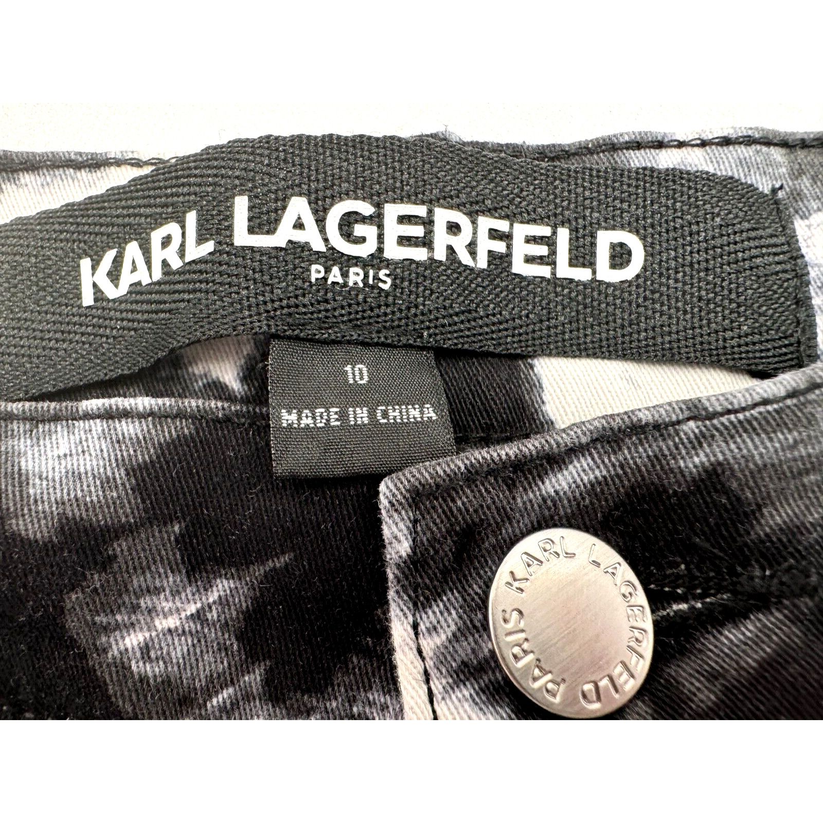 Karl Lagerfeld Karl Lagerfeld Paris 10 Black Tie Dye Crop Jeans Streetwear Size 34" / US 12 / IT 48 - 10 Thumbnail