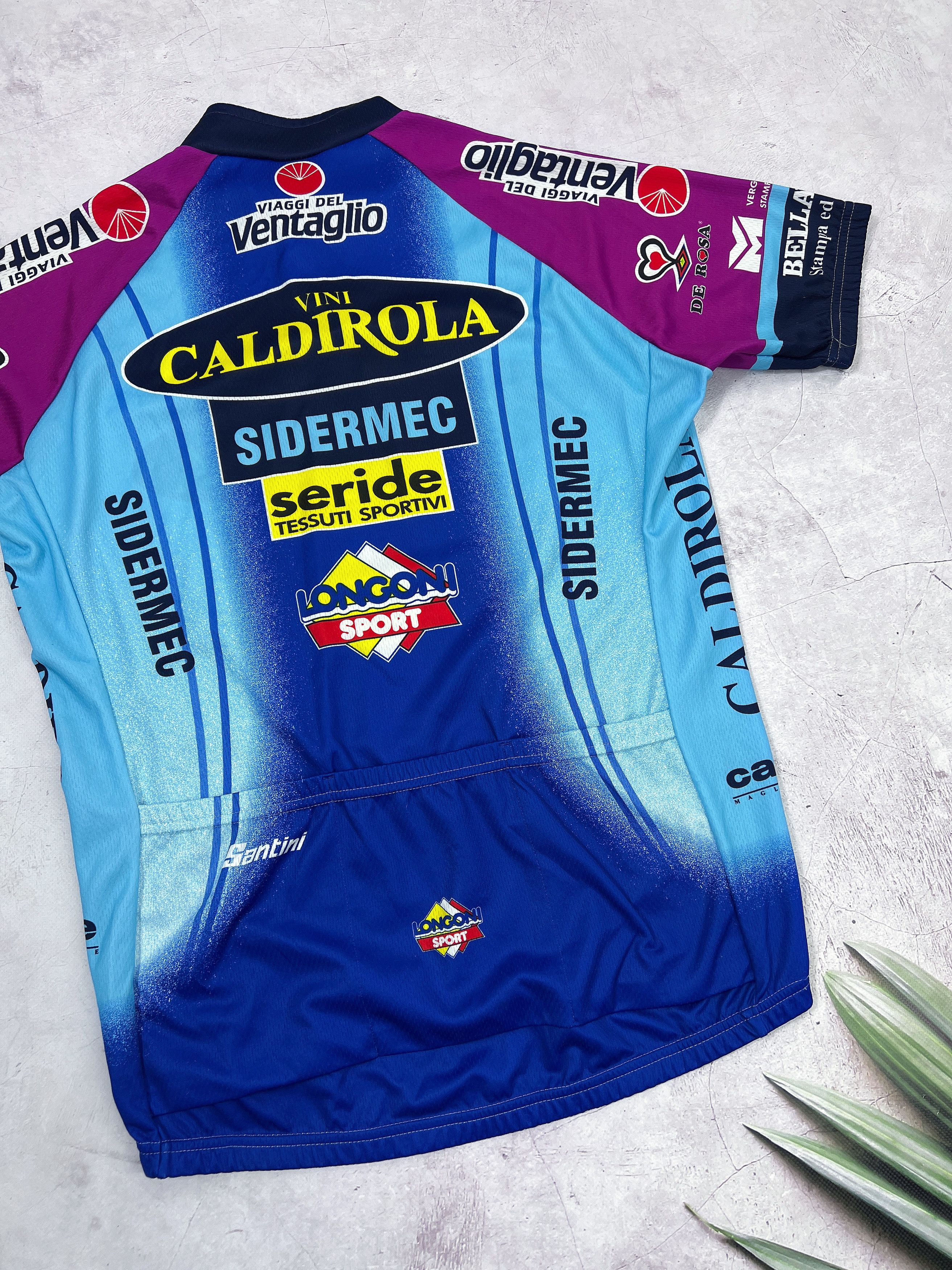 Sports Specialties × Vintage Vintage Santini Vini Caldirola Cycling Jersey Sidermec Size US L / EU 52-54 / 3 - 12 Thumbnail