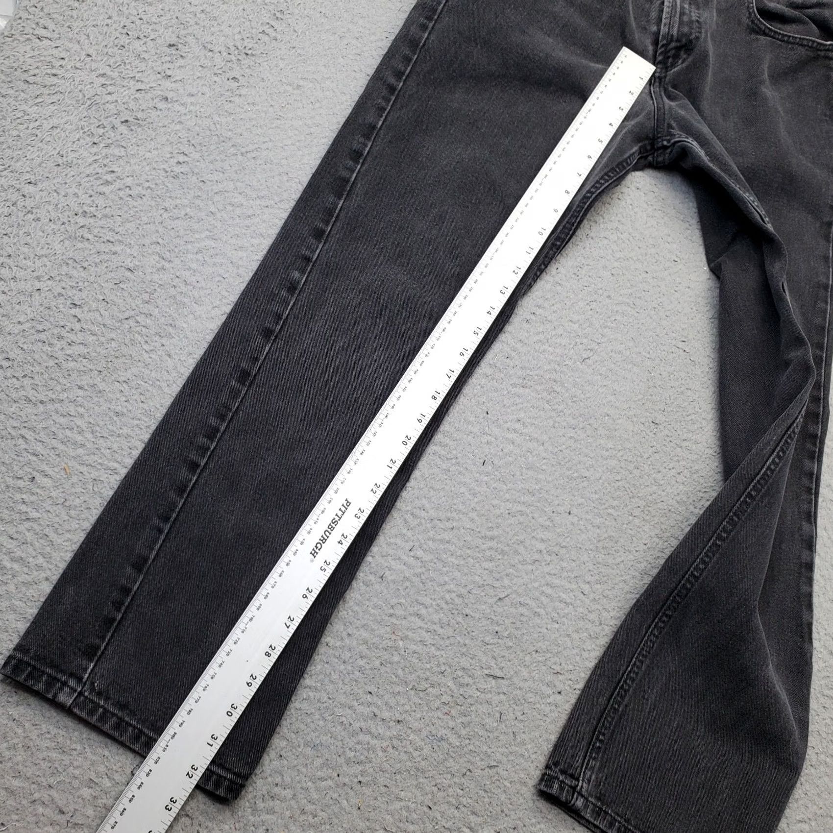 Vintage BCC Blues Straight Jeans Mens Size 34 Black Regular 5-Pocket Design Denim Flat Front 32/32 Inseam 34/32 Size US 34 / EU 50 - 5 Thumbnail