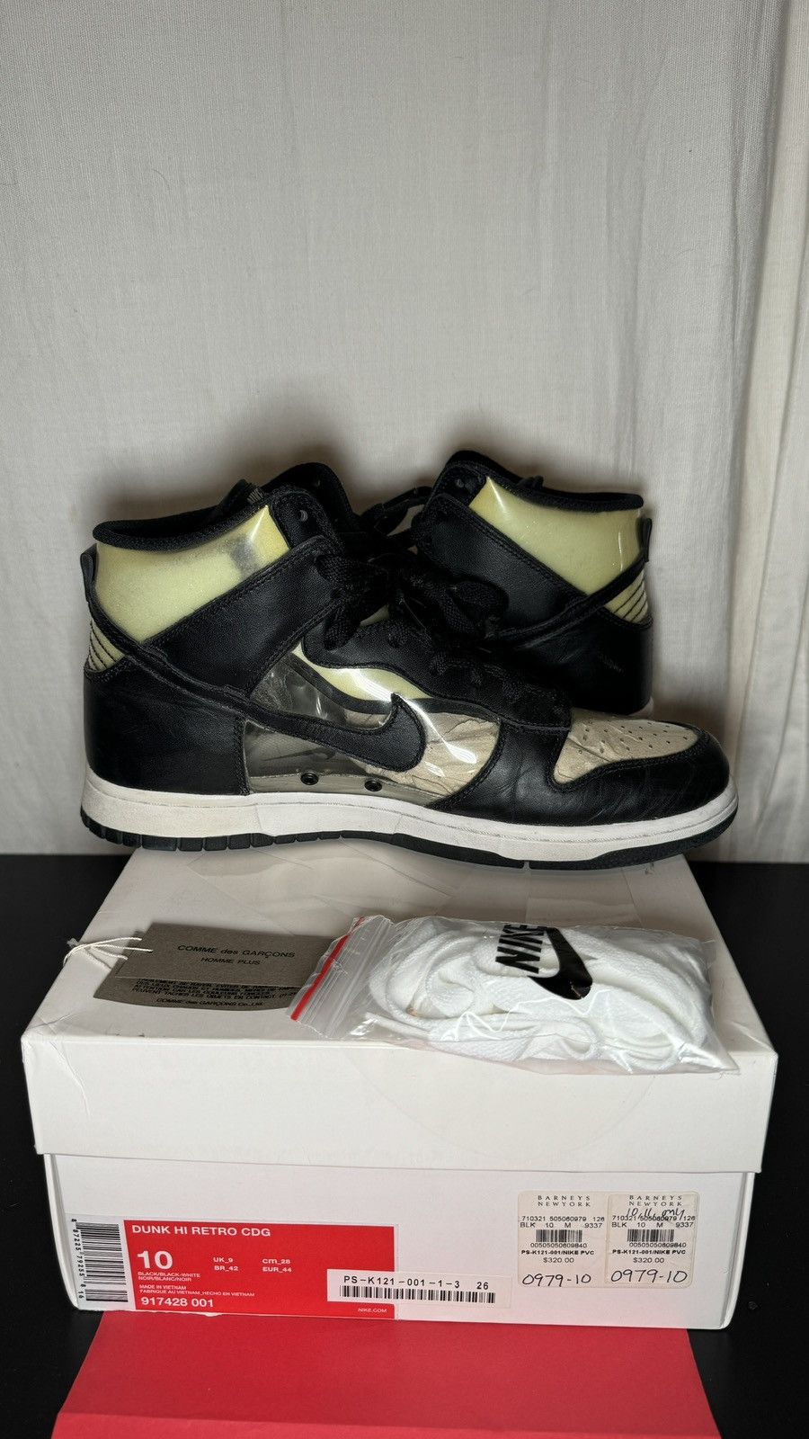 Comme des Garcons Homme Plus × Nike Comme des Garçons Homme Plus x Nike Dunk High Retro "Clear" Size US 10 / EU 43 - 5 Thumbnail
