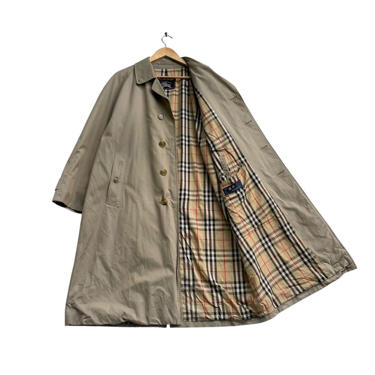 Burberry 💥Vintage Burberrys Prorsum Nova Check Trench Coat Jacket Size US M / EU 48-50 / 2 - 2 Thumbnail
