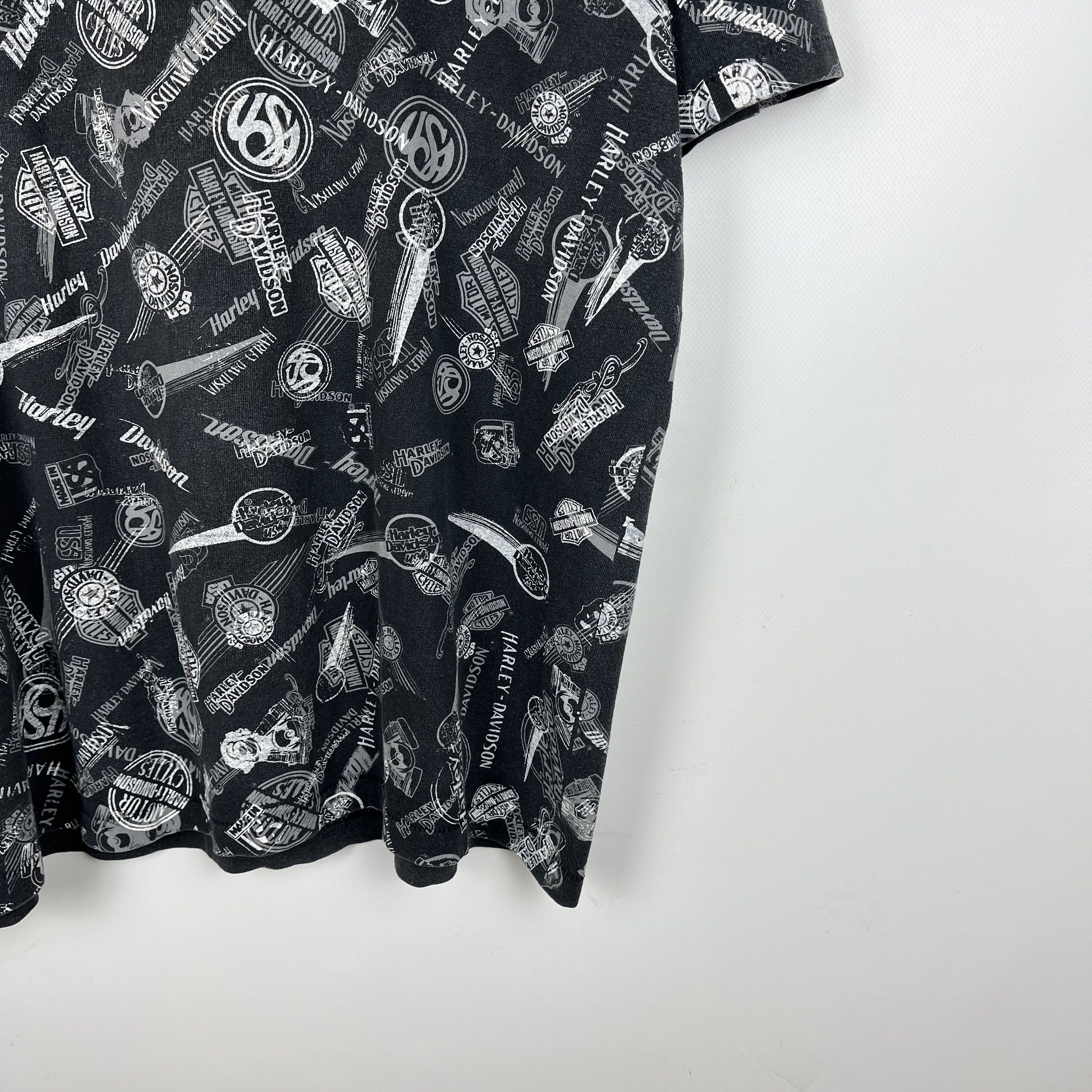 Harley Davidson Vintage Harley Davidson All Over Print T Shirt 90’s Size US L / EU 52-54 / 3 - 3 Thumbnail