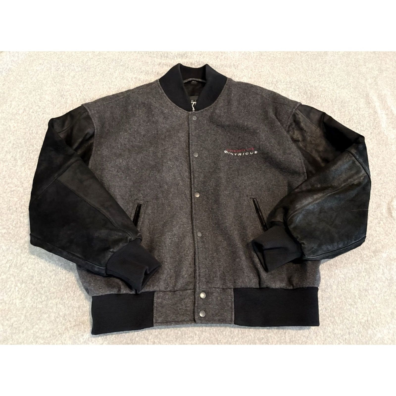 Vfiles VINTAGE The X Files Expo Tour 1998 Gray Black Wool Leather Varsity Jacket XL Men's Bomber Jacket 90s Theme Size US XL / EU 56 / 4 - 3 Thumbnail