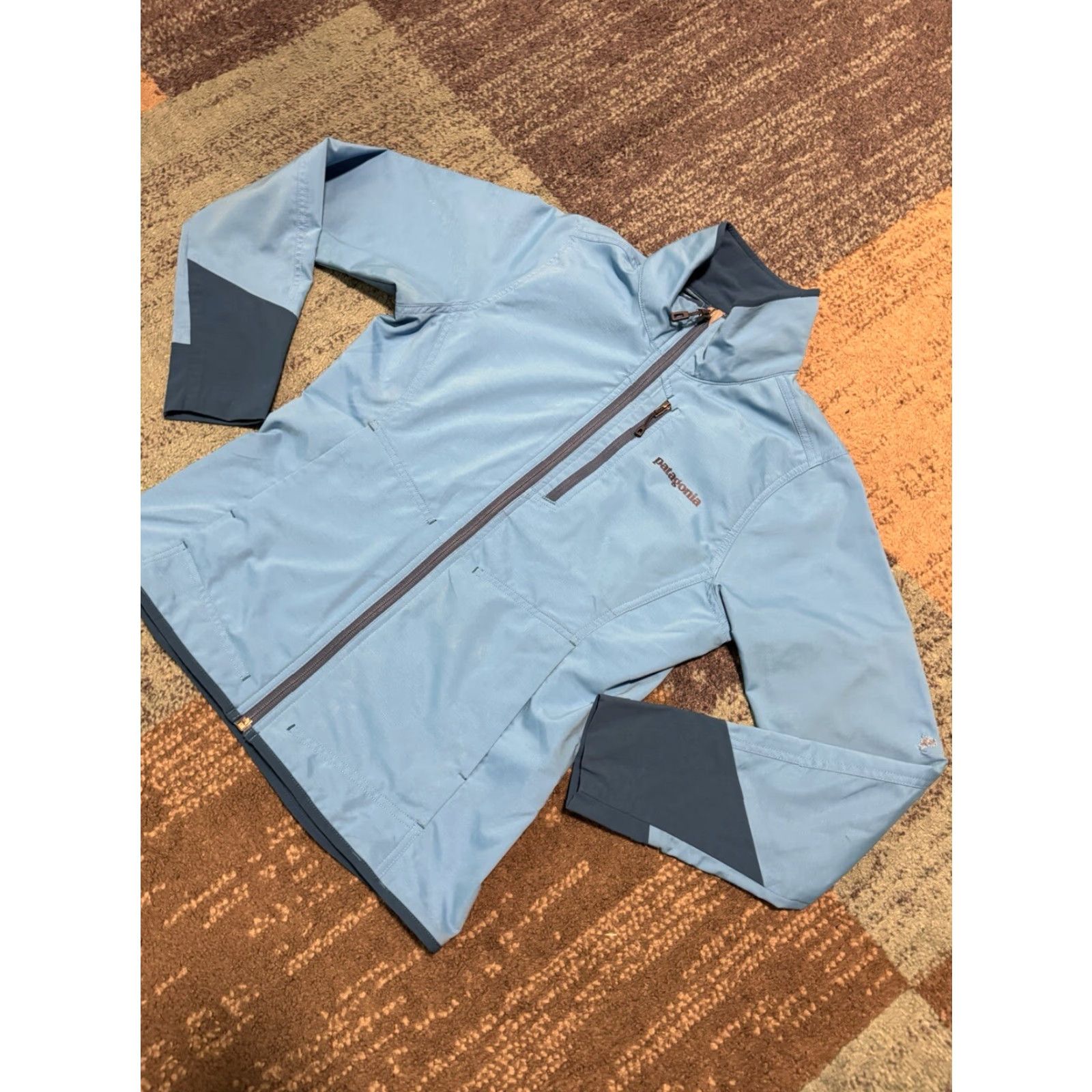 Patagonia Patagonia Softshell Jacket Hoody Blue Full Zip Outdoor Hiking Activewear Unisex Adults Size S Size S / US 4 / IT 40 - 4 Thumbnail