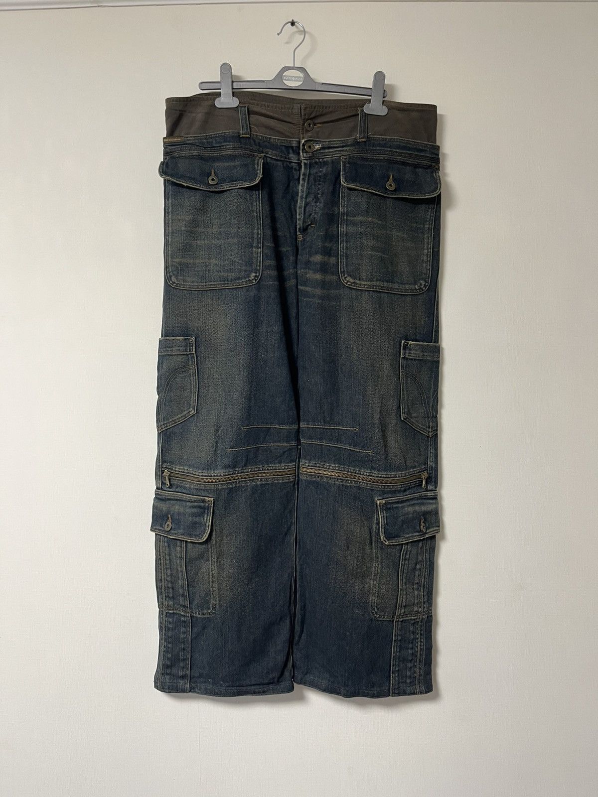 Dolce & Gabbana × Vintage Dolce Gabbana Double Waist Cargo Zip Denim Jeans Size US 34 / EU 50 - 1 Thumbnail