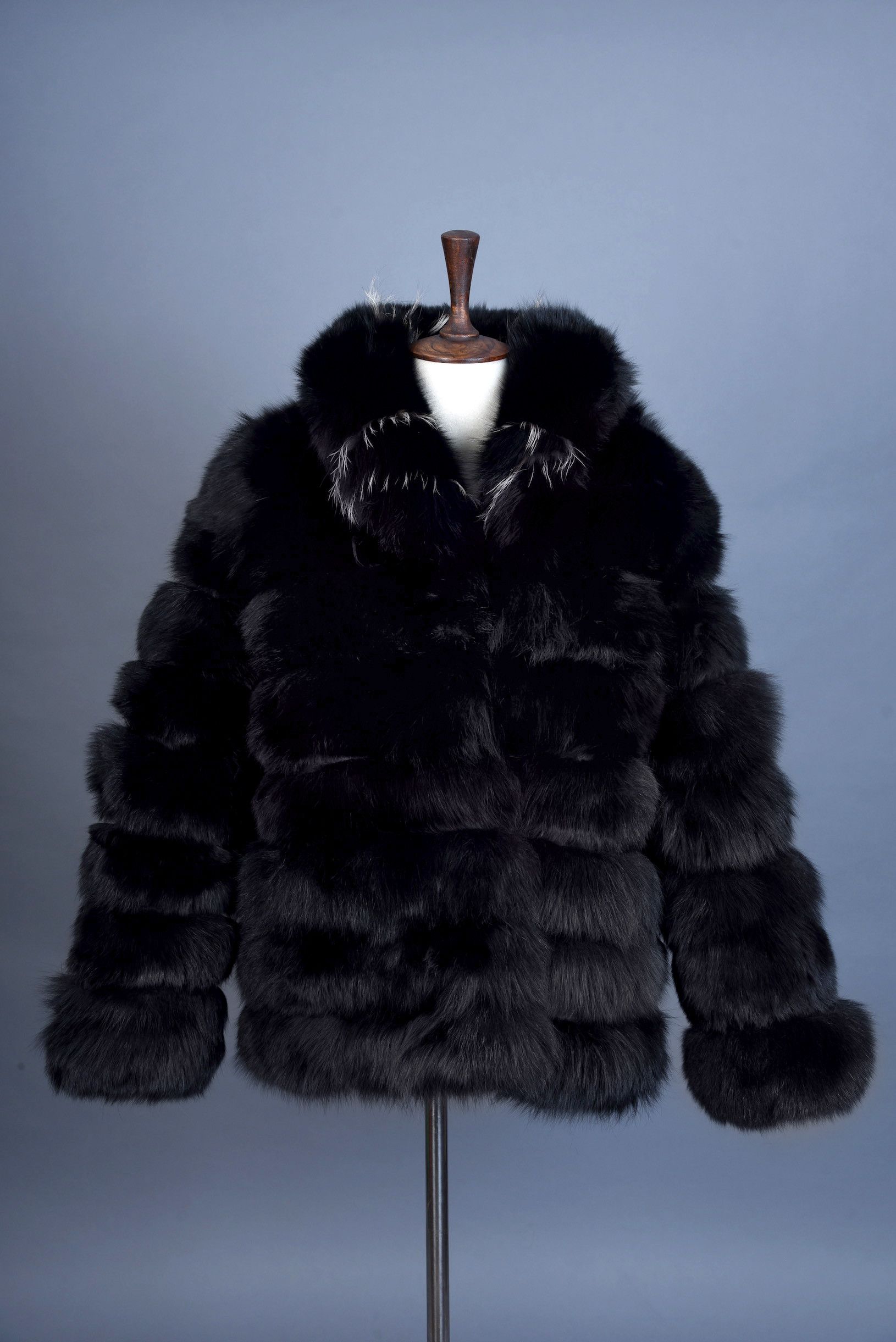 Mink Fur Coat Natural Black Fox Jacket | Grailed