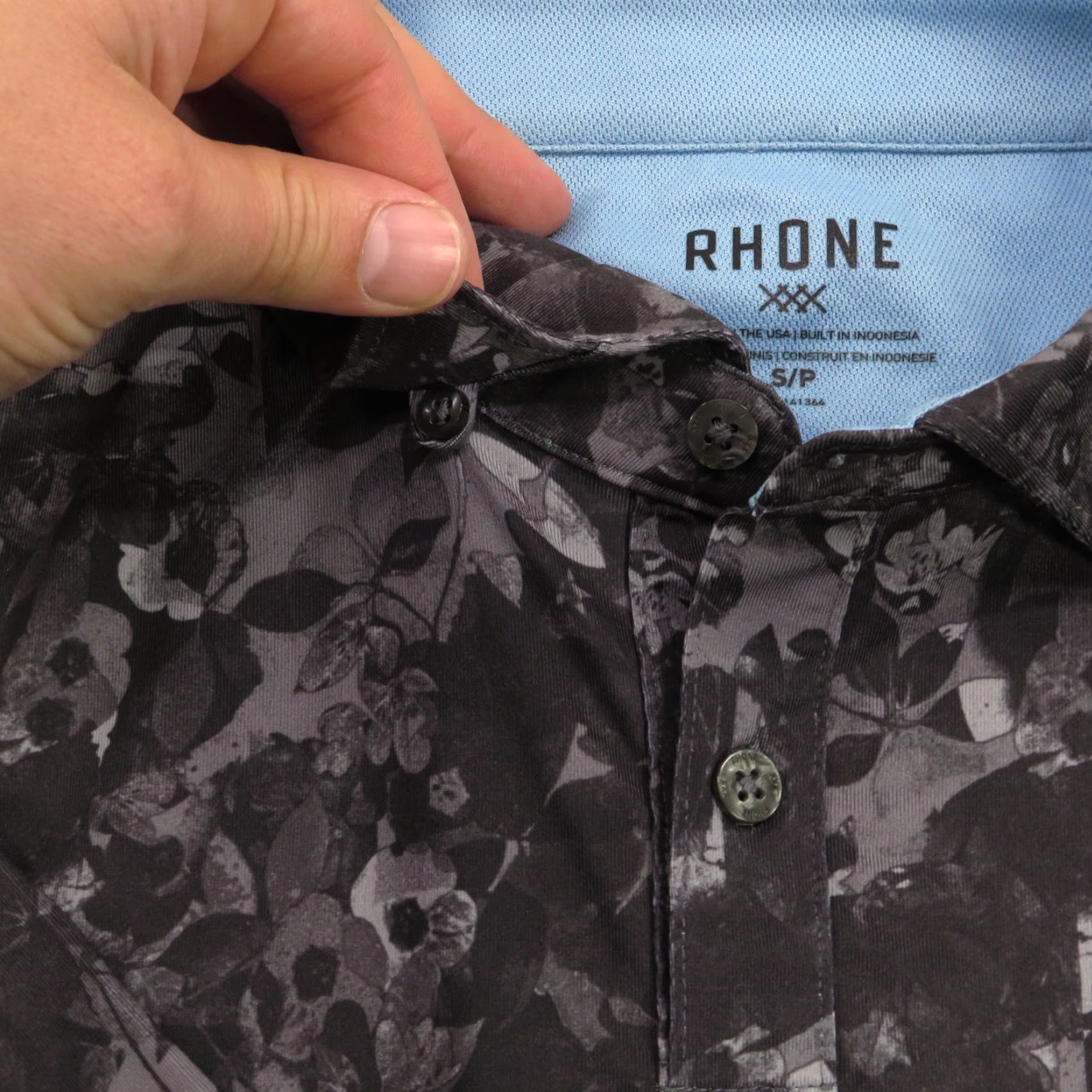 Rhone Rhone Polo Shirt Small Mens Camo Floral Print Performance Golf Stretch Breathable Moisture Wicking Size US S / EU 44-46 / 1 - 4 Thumbnail
