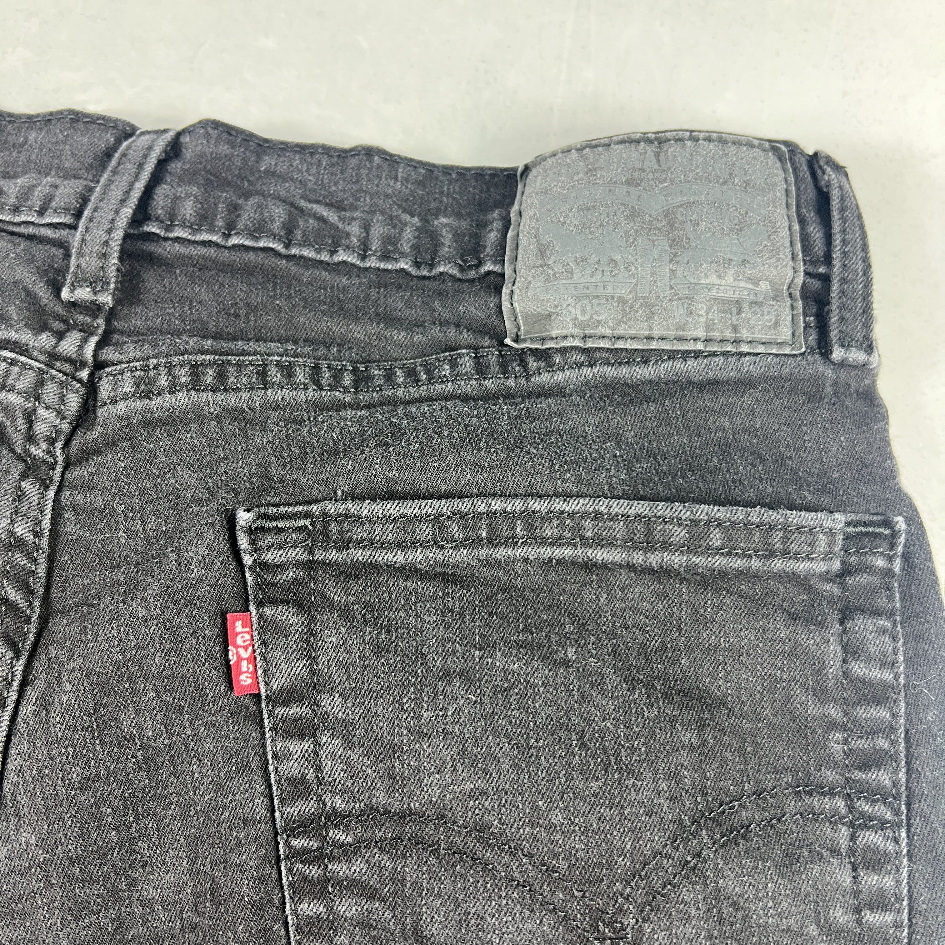Levi's Levi's Jean Shorts 505 Cut Off Raw Hem Stretch Denim Jorts Size US 33 - 10 Thumbnail