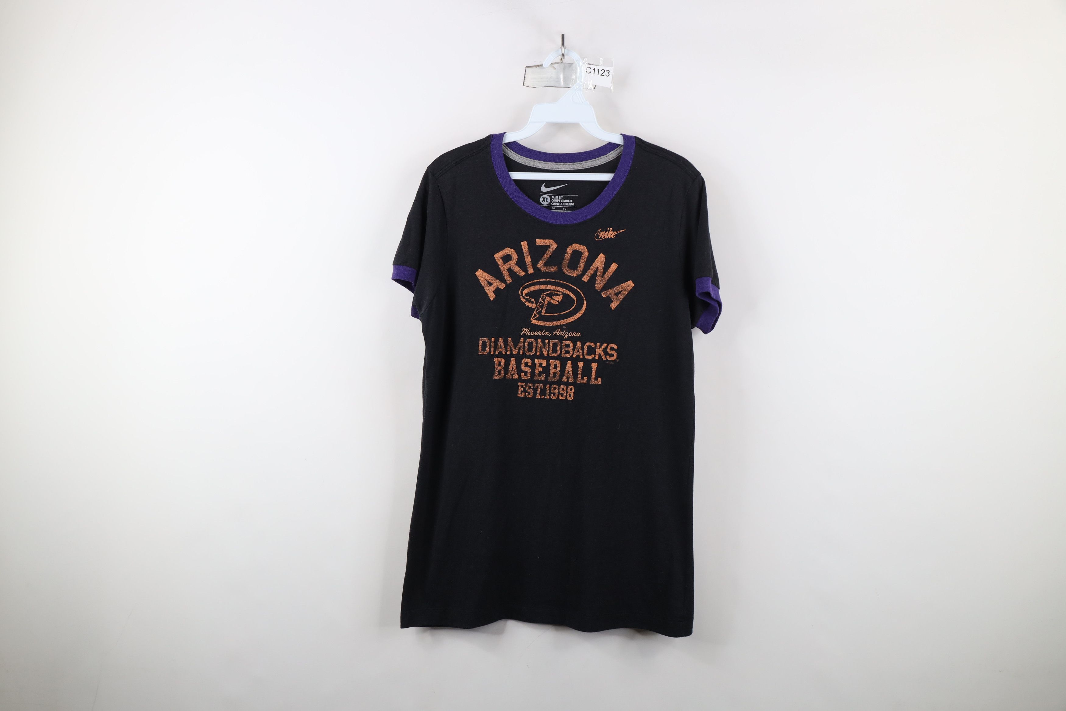 Nike × Vintage Vintage Y2K Nike Diamondbacks Baseball Ringer T-Shirt Black Size XL / US 12-14 / IT 48-50 - 1 Thumbnail