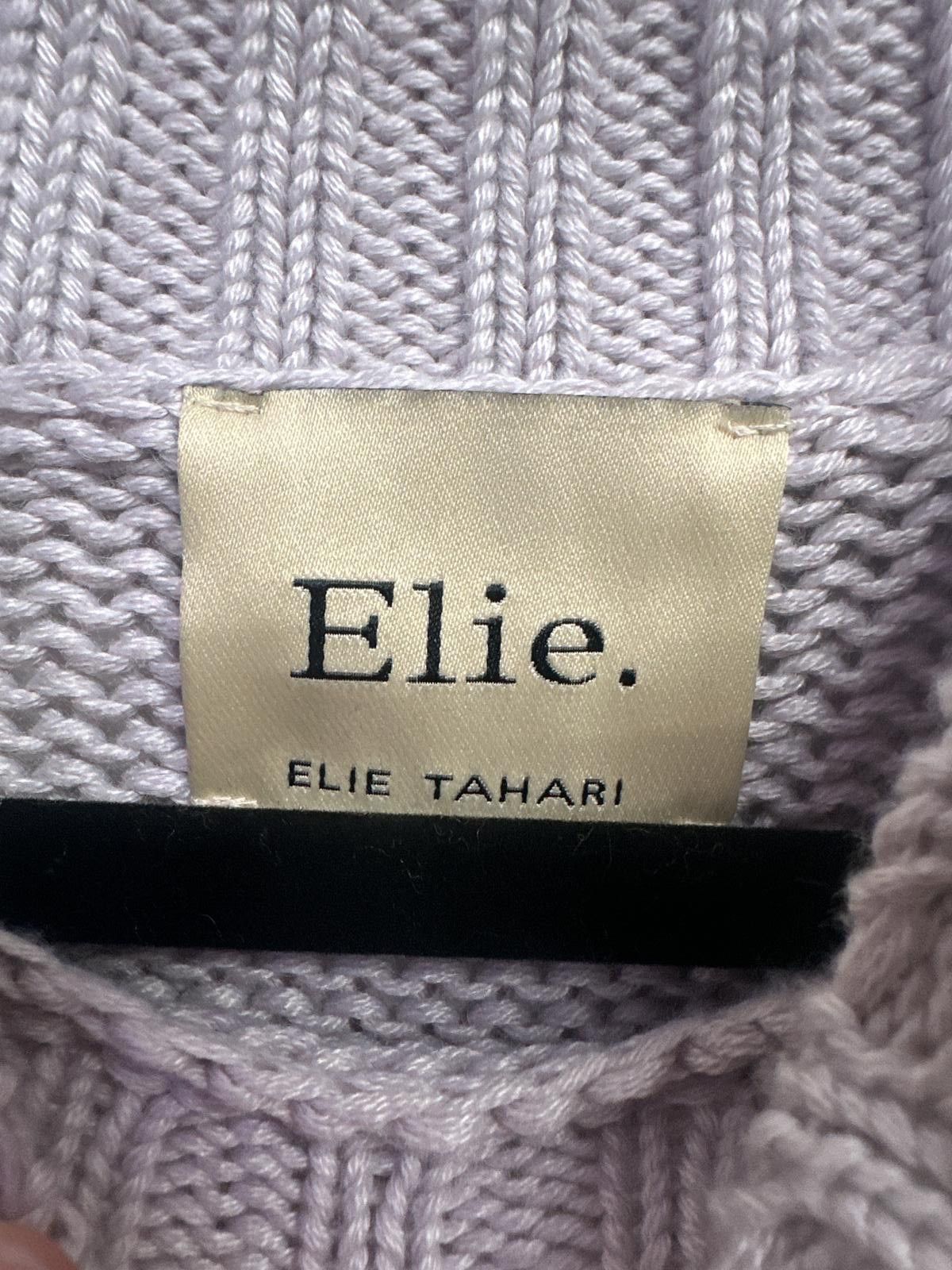 Elie Tahari Elie Tahari Large Apricot Beige Cable Knit Sweater Size L / US 10 / IT 46 - 2 Thumbnail