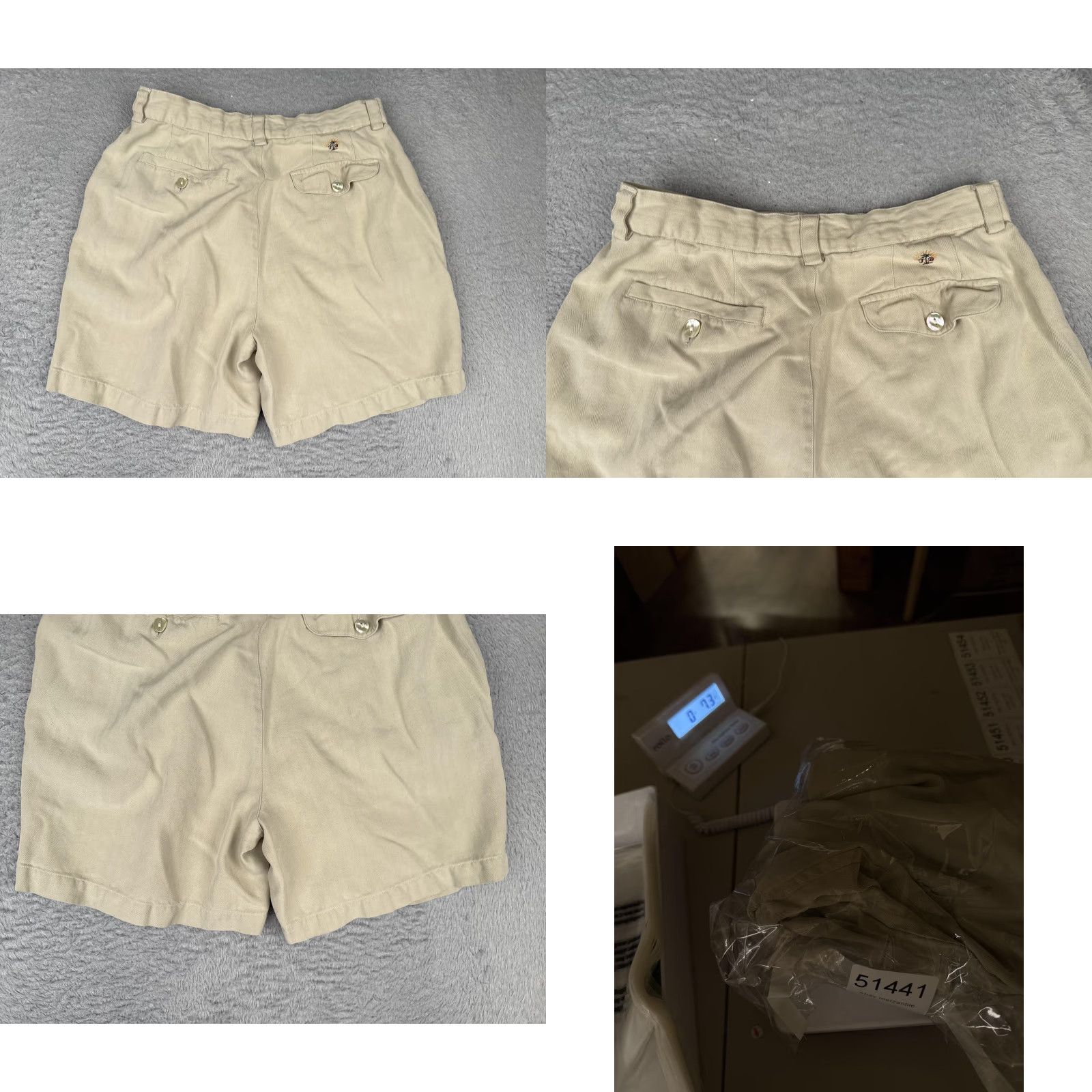 Tommy Bahama Tommy Bahama Shorts Women 8 Beige Silk Pleated Front Bermuda Casual Resort Herringbone Pockets 6 In Inseam High Rise Size 30" / US 8 / IT 44 - 9 Thumbnail